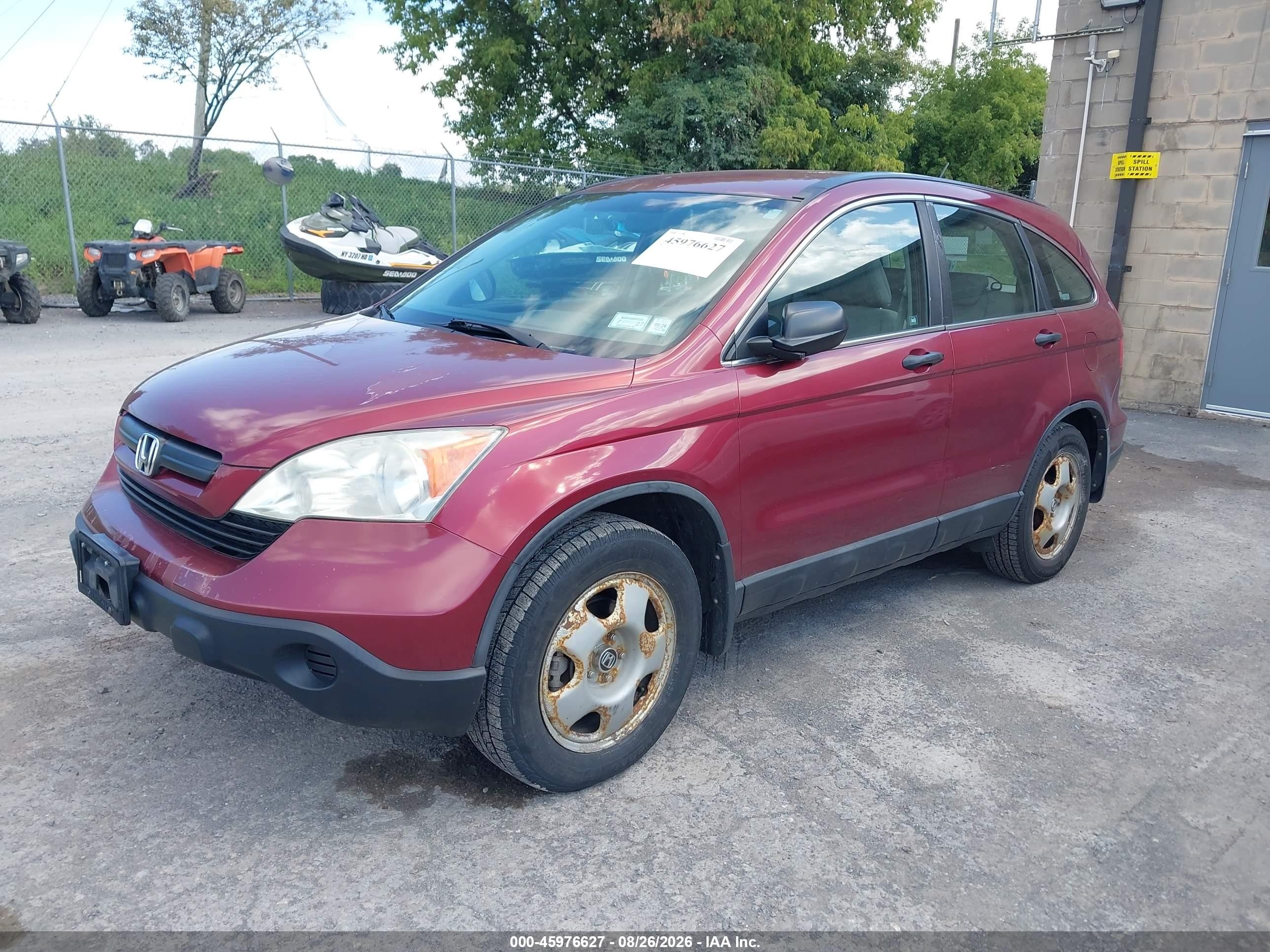 2009 Honda Cr-v Lx Red vin: 5J6RE48319L067131
