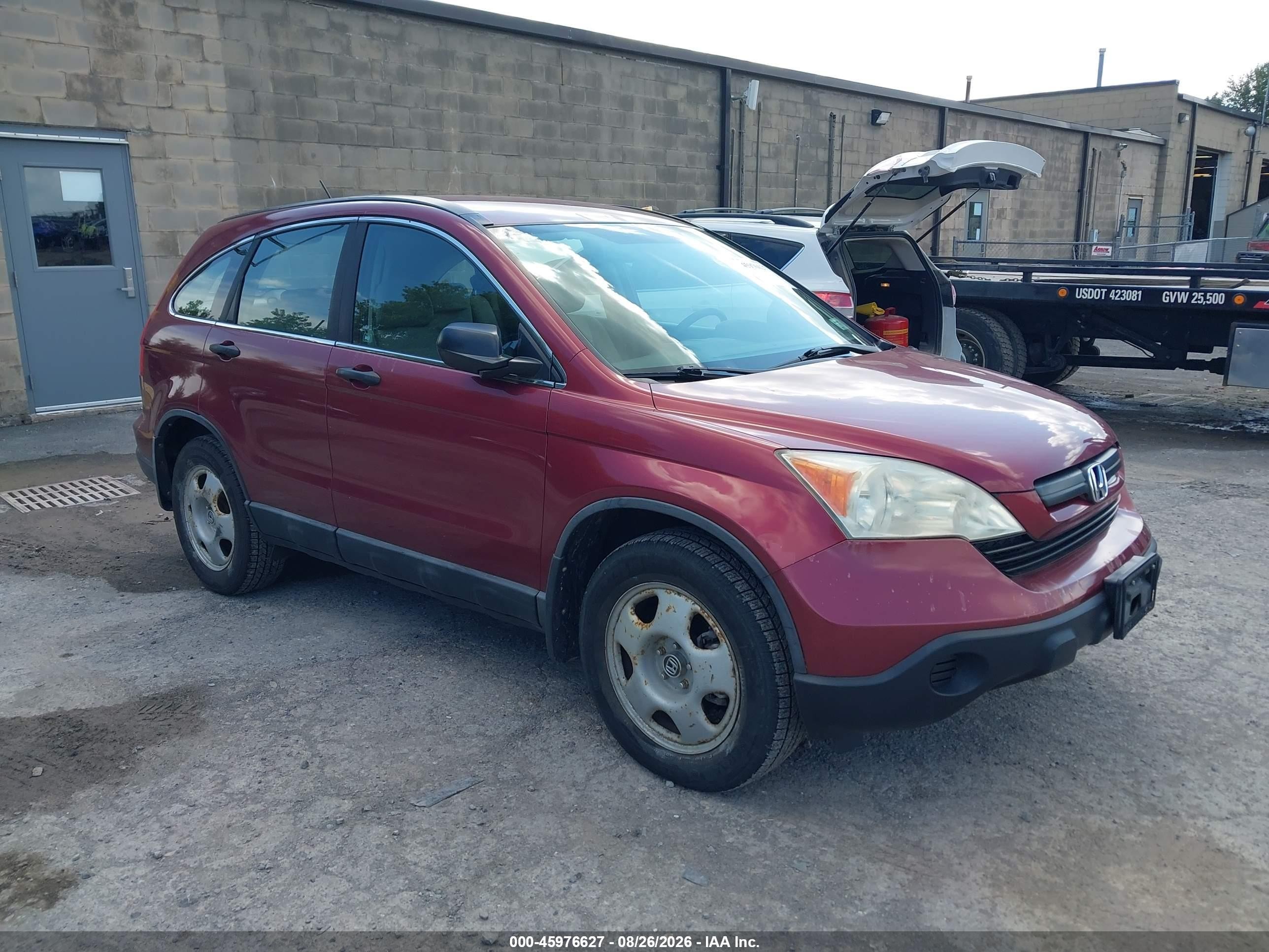 2009 Honda Cr-v Lx Red vin: 5J6RE48319L067131