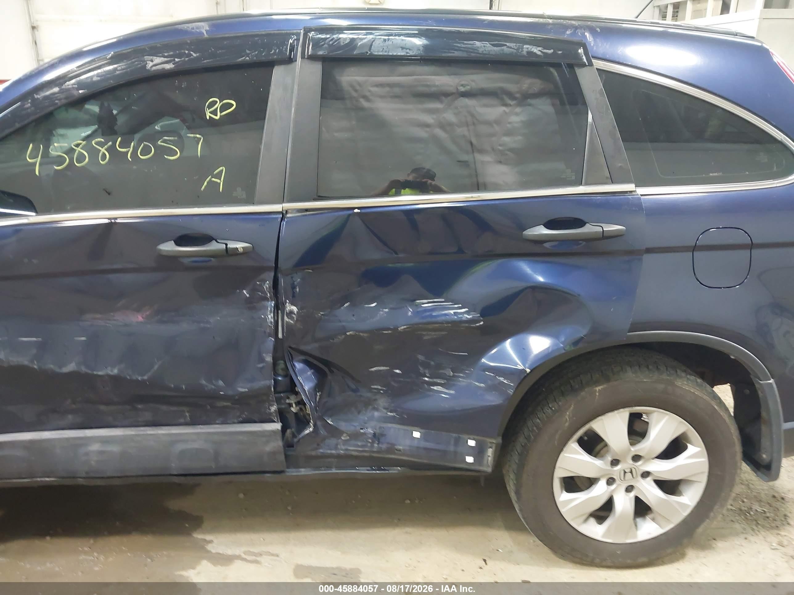 2008 Honda Cr-v Lx Синий vin: 5J6RE48328L020110