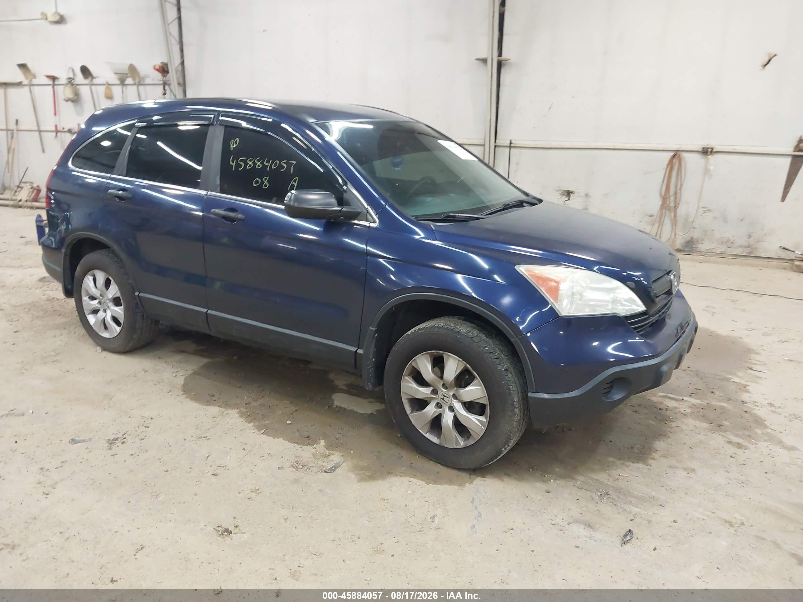 2008 Honda Cr-v Lx Blue vin: 5J6RE48328L020110
