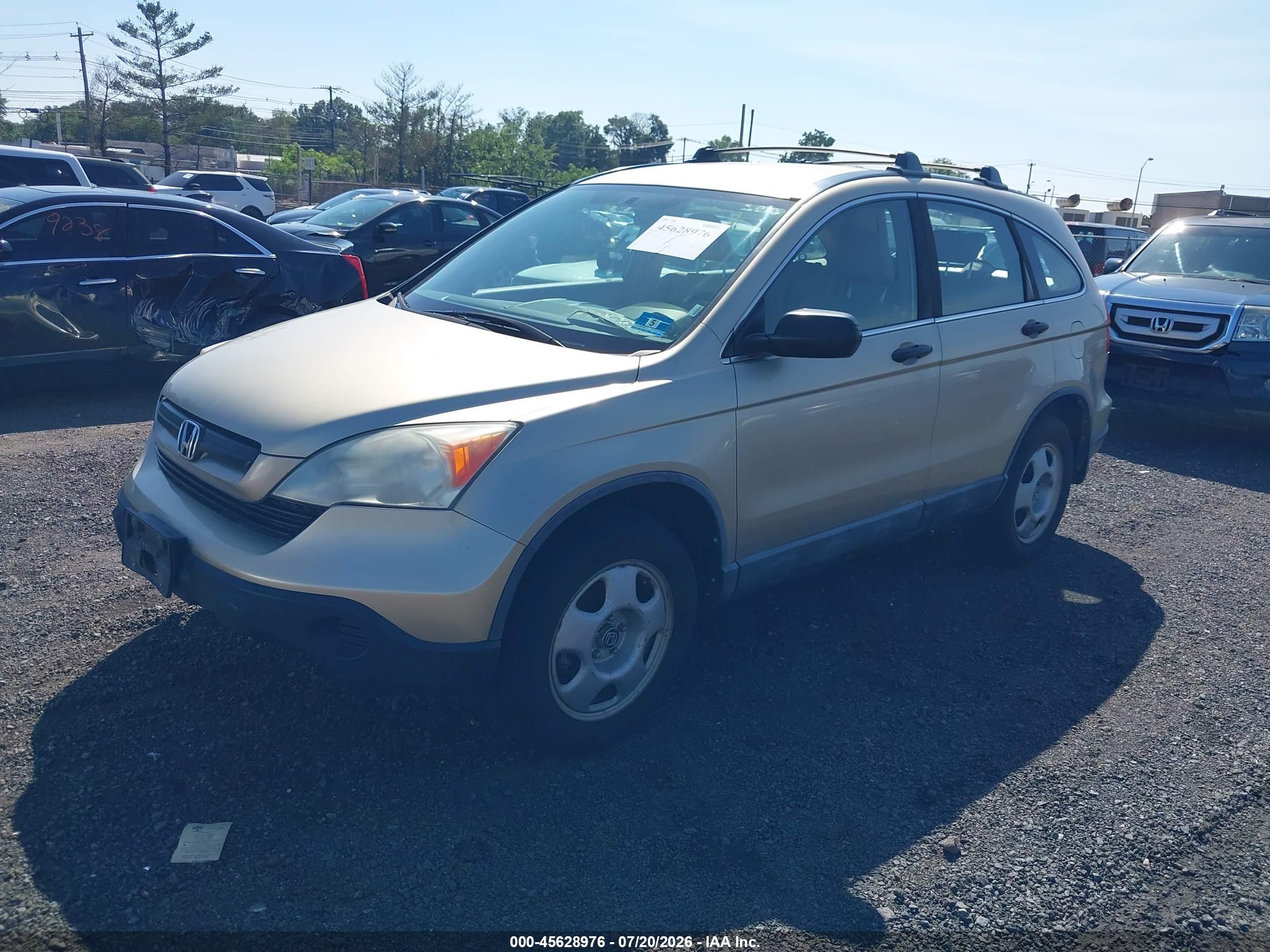 2008 Honda Cr-v Lx Beige vin: 5J6RE48328L026330