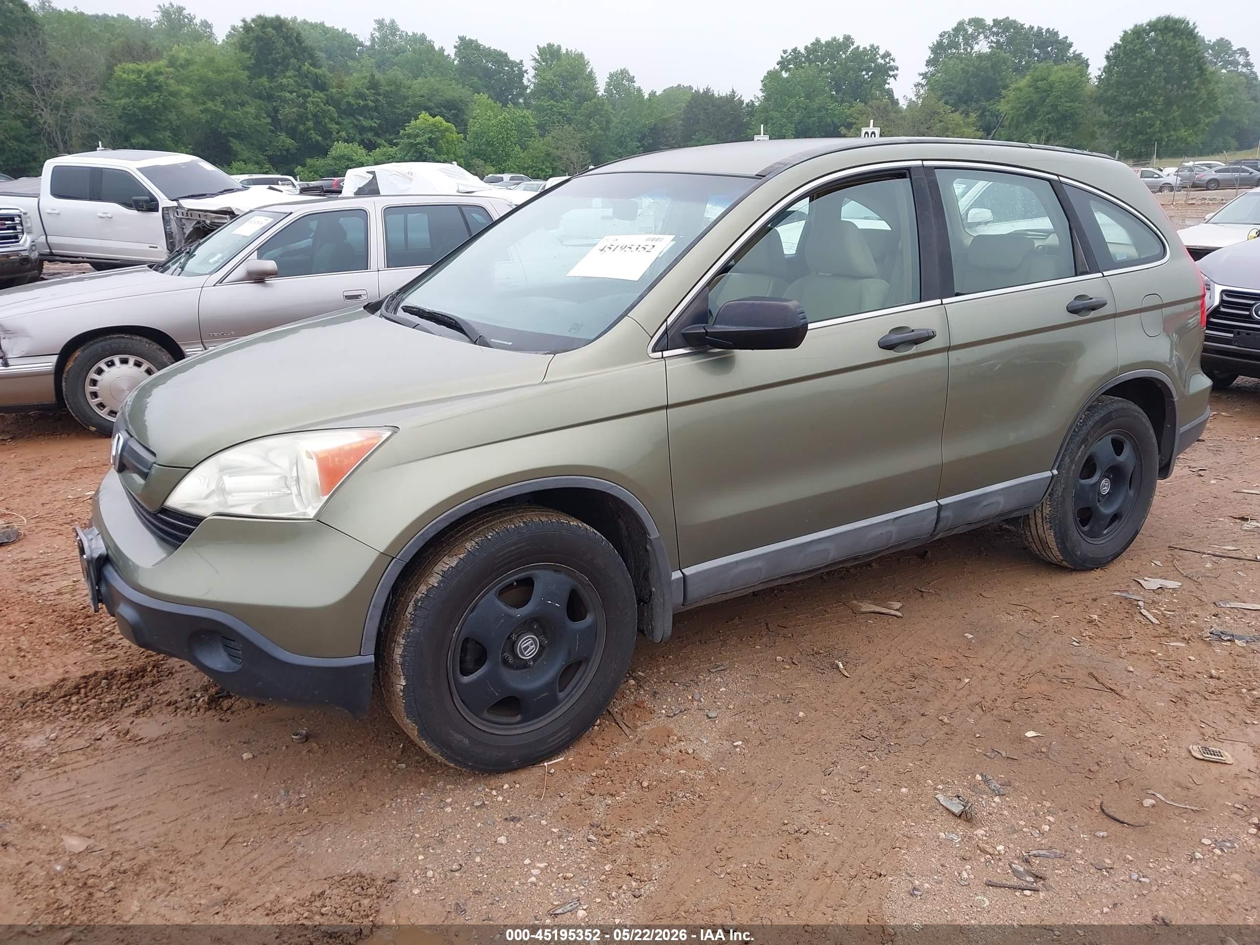 2008 Honda Cr-v Lx Green vin: 5J6RE48328L038445