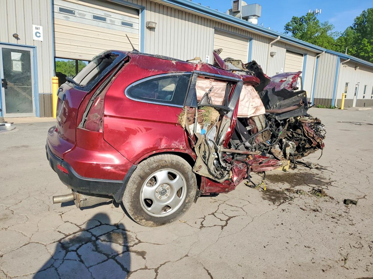 2009 Honda Cr-v Lx Burgundy vin: 5J6RE48329L002059