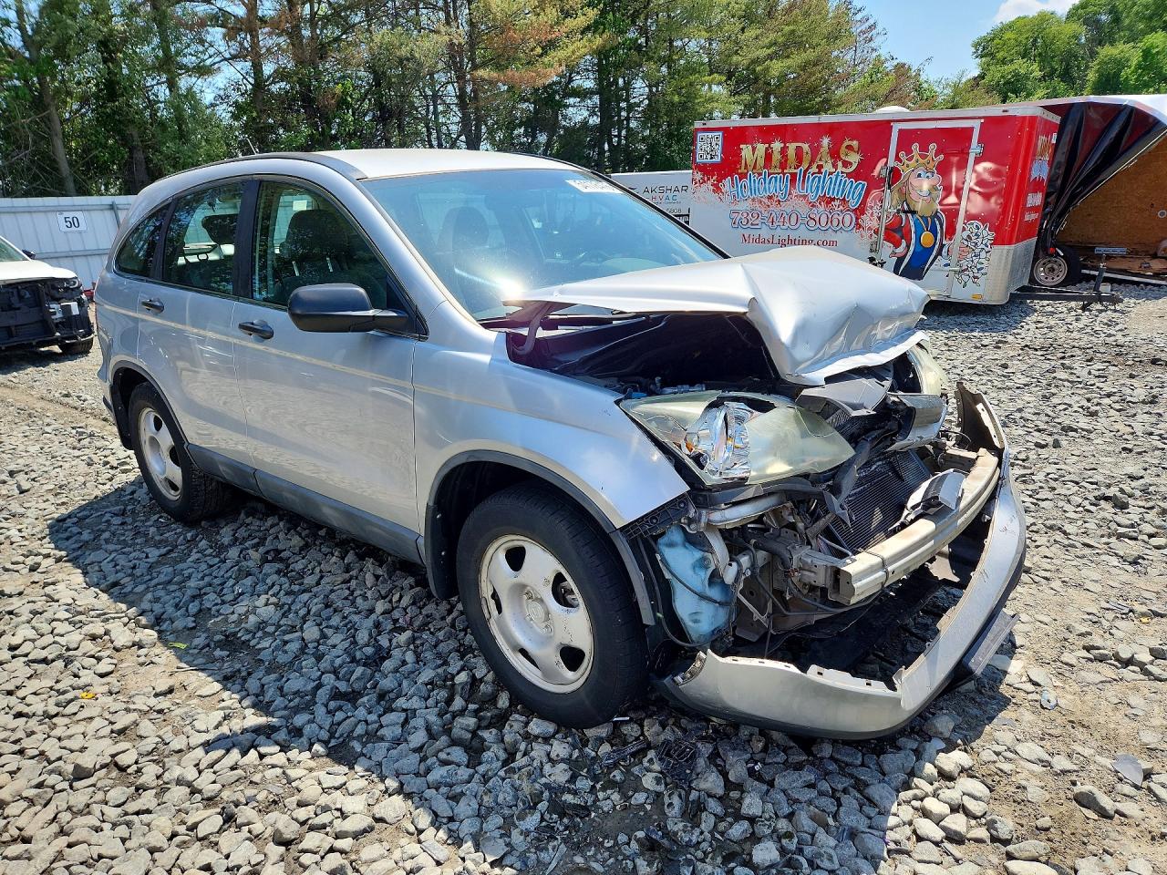 2009 Honda Cr-v Lx Silver vin: 5J6RE48329L011294