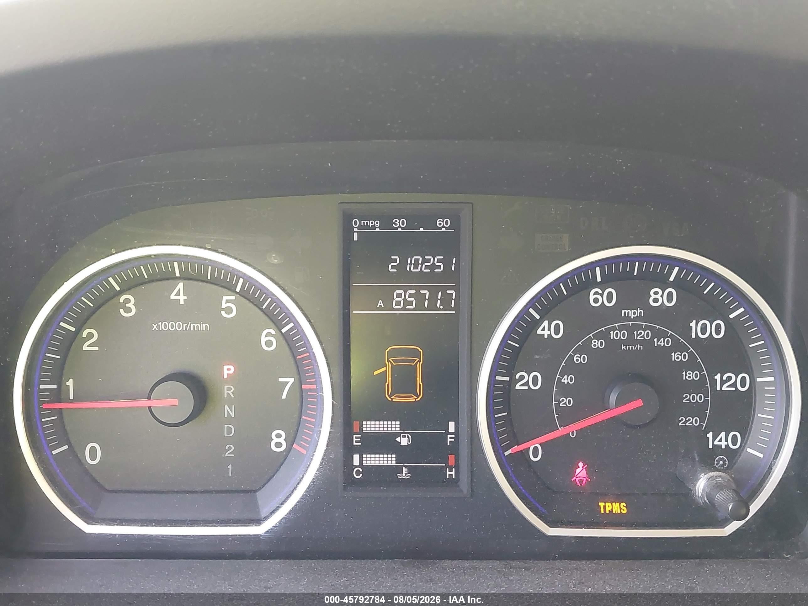 2007 Honda Cr-v Lx Tan vin: 5J6RE48337L015657