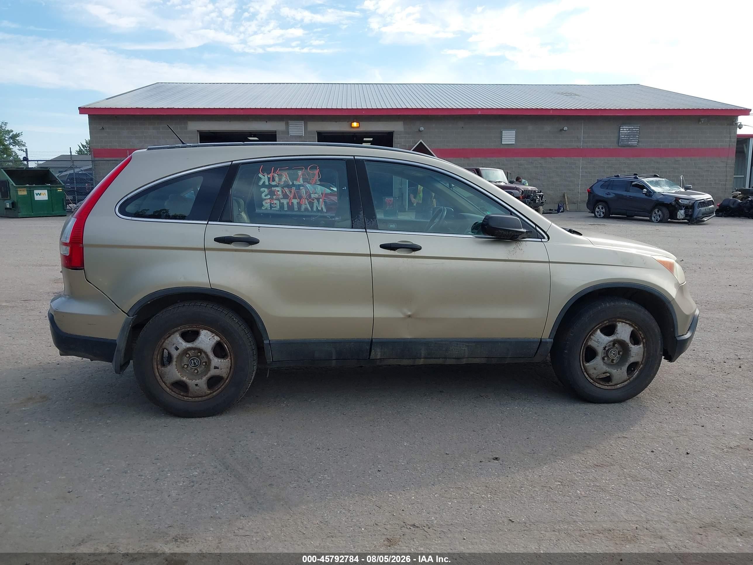 2007 Honda Cr-v Lx Tan vin: 5J6RE48337L015657