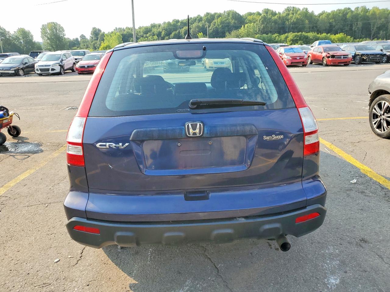 2008 Honda Cr-v Lx Blue vin: 5J6RE48338L021511