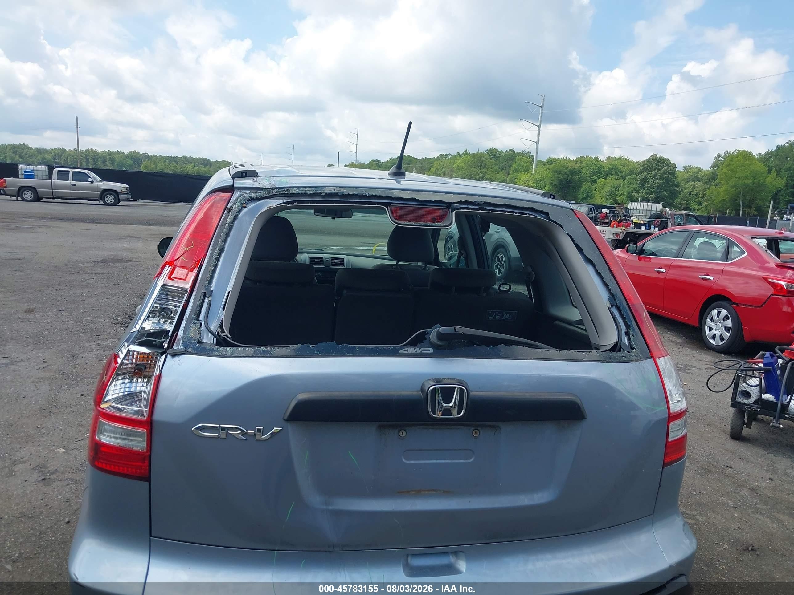 2008 Honda Cr-v Lx Blue vin: 5J6RE48338L044951