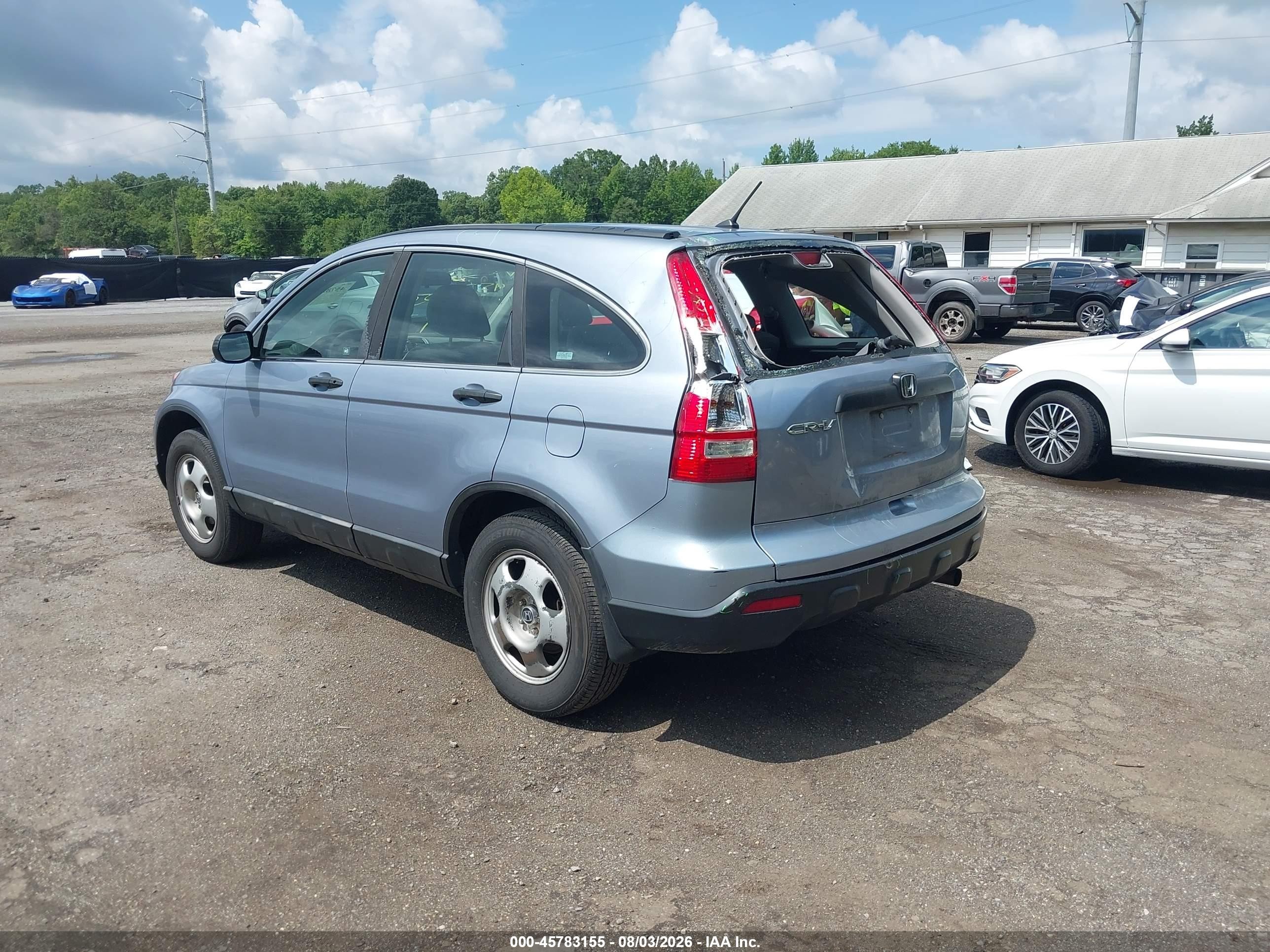 2008 Honda Cr-v Lx Blue vin: 5J6RE48338L044951