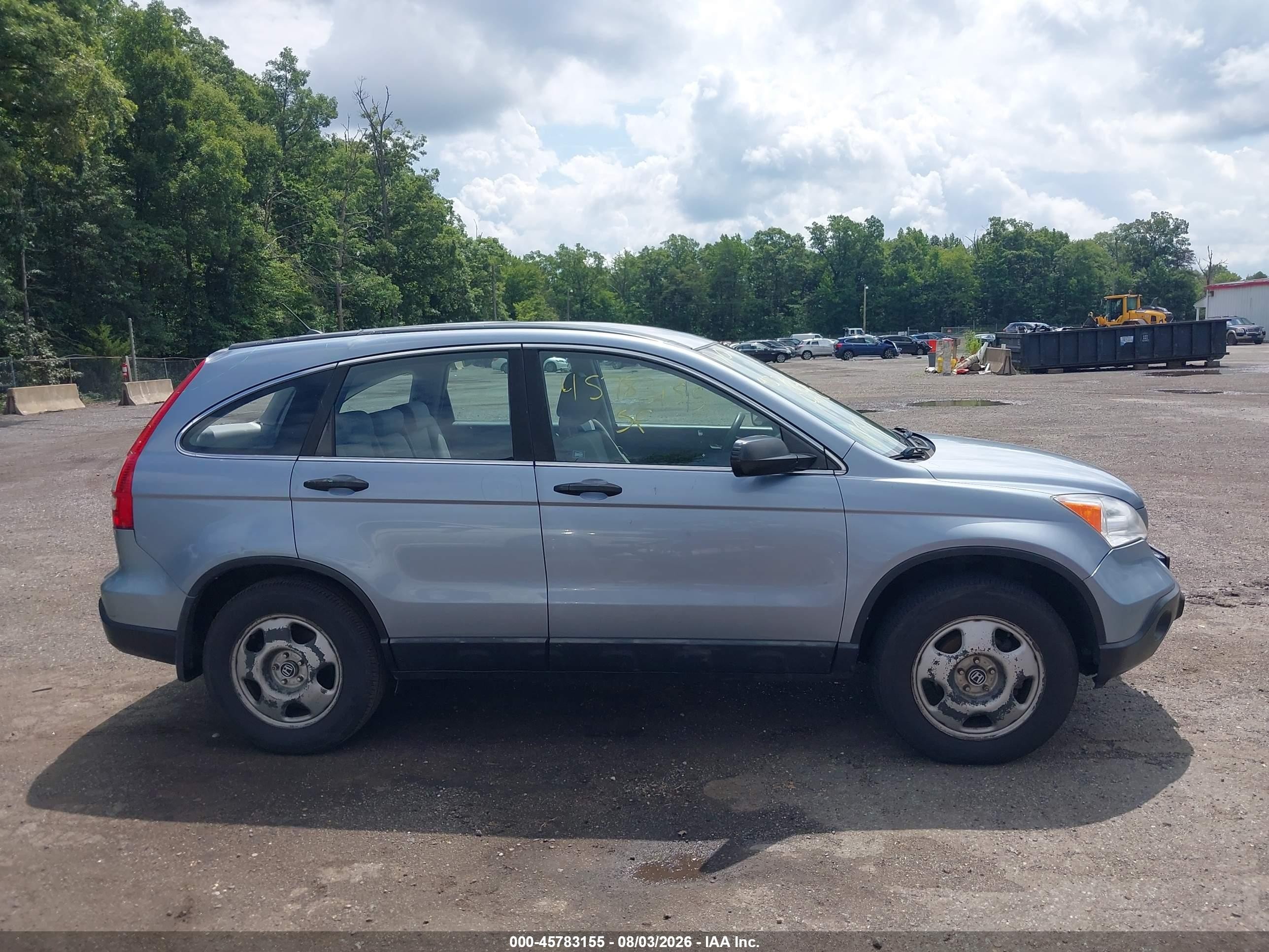 2008 Honda Cr-v Lx Blue vin: 5J6RE48338L044951