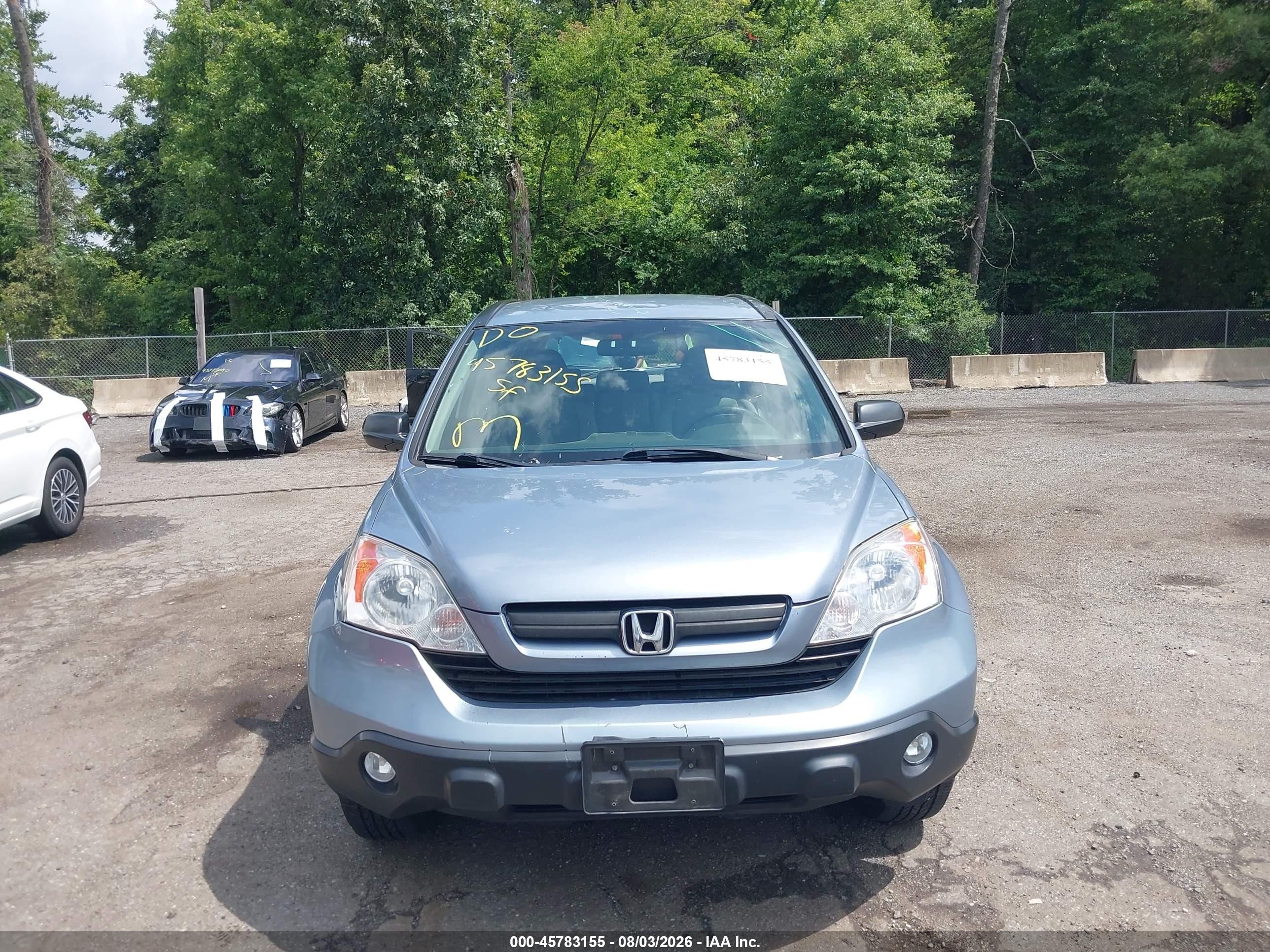 2008 Honda Cr-v Lx Blue vin: 5J6RE48338L044951