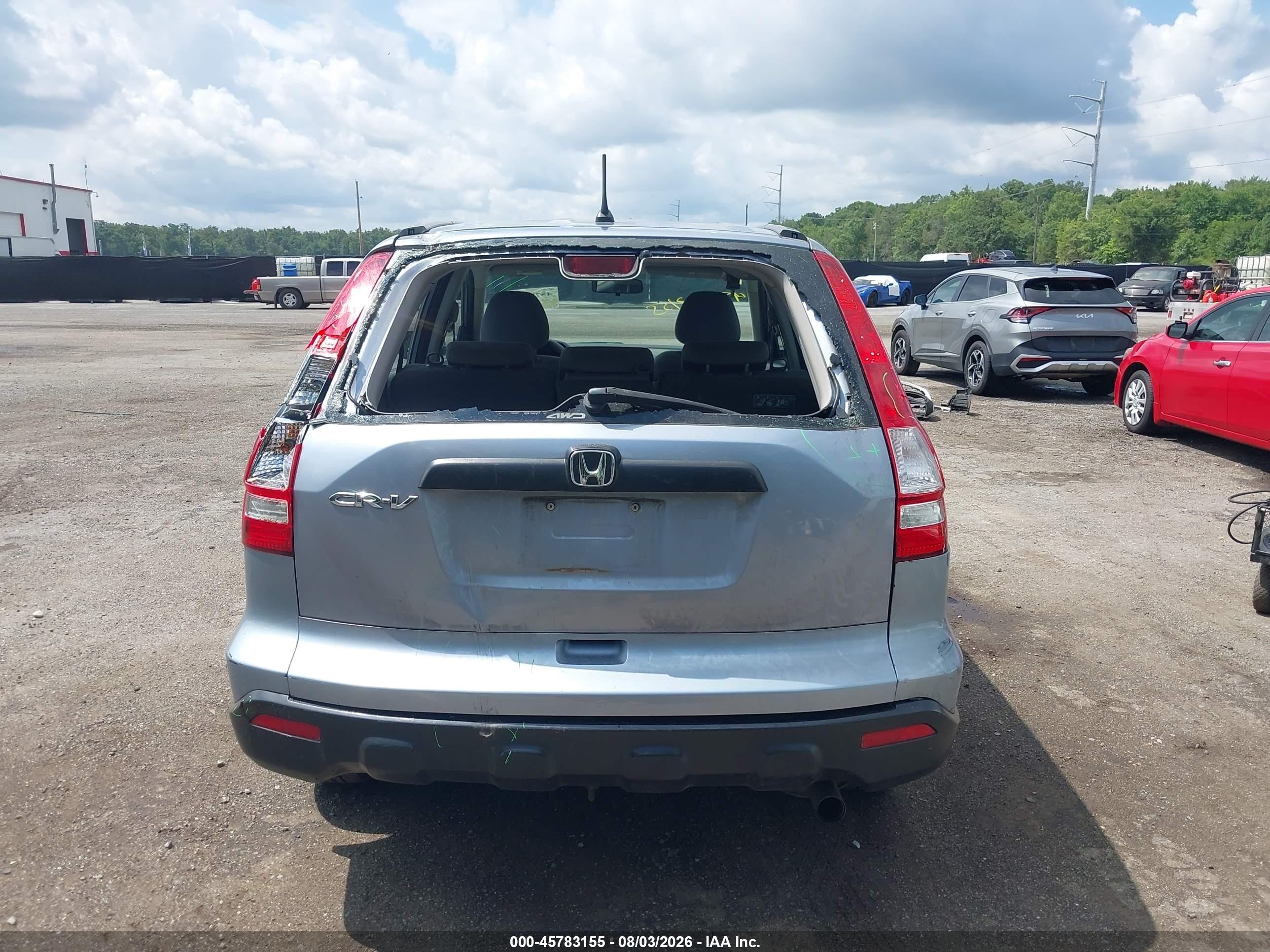 2008 Honda Cr-v Lx Blue vin: 5J6RE48338L044951