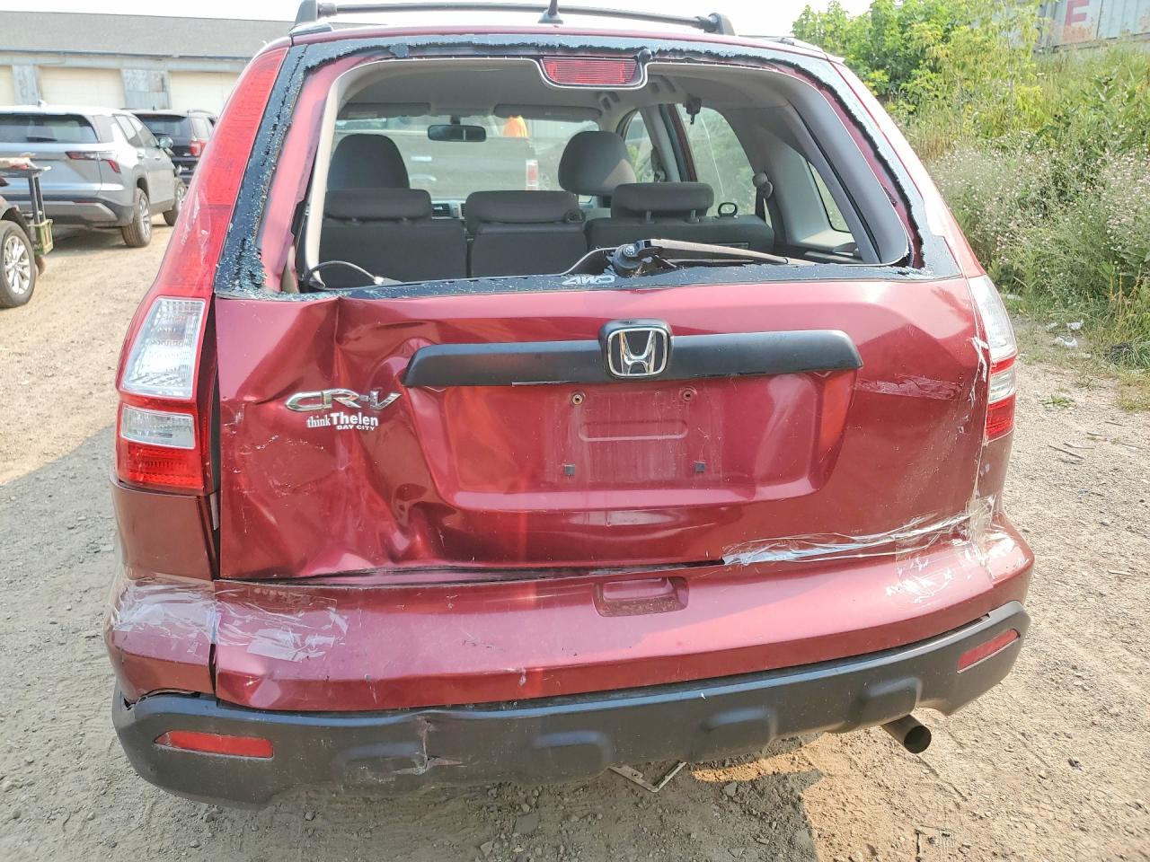 2009 Honda Cr-v Lx Burgundy vin: 5J6RE48339L012535