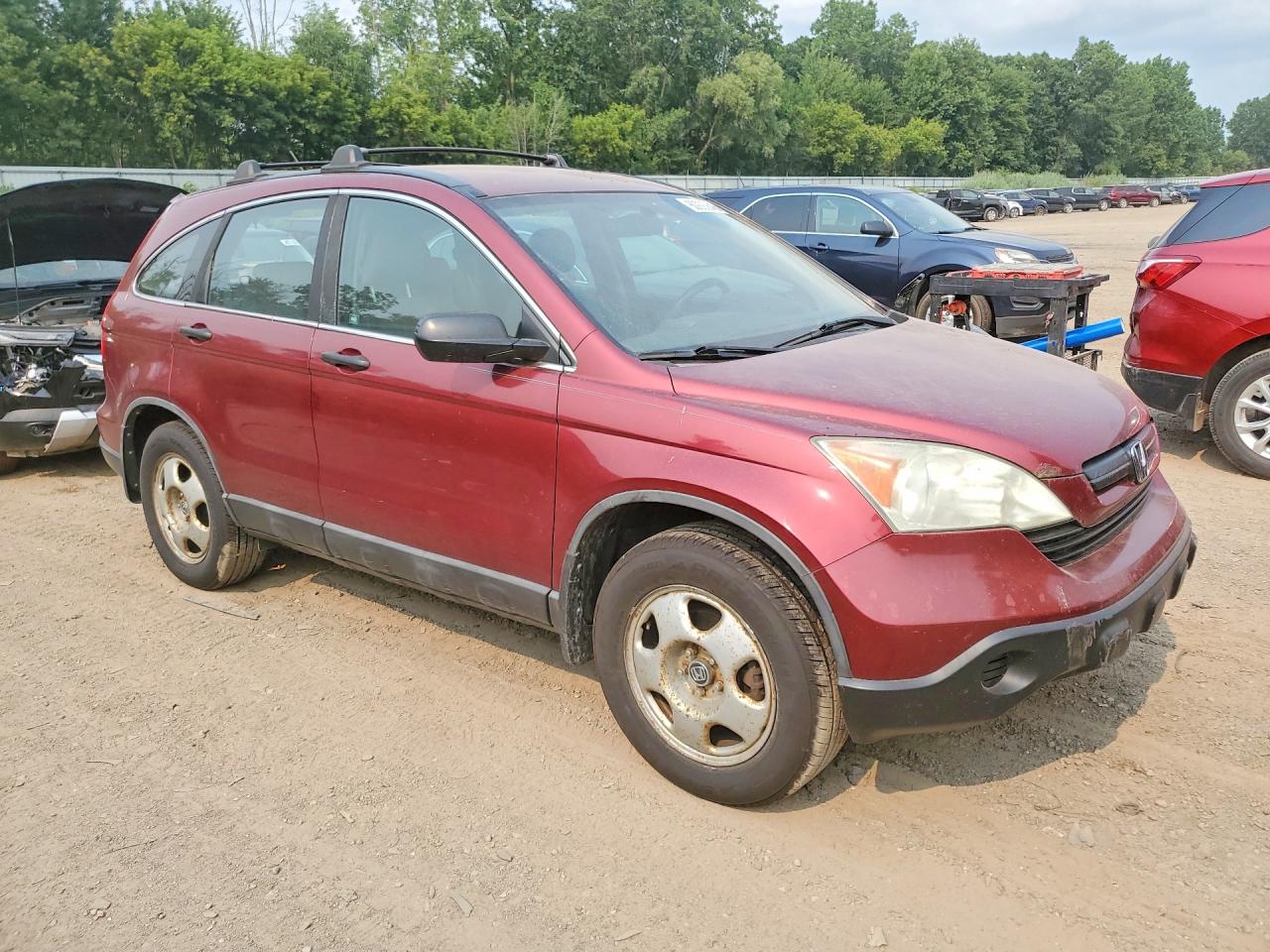 2009 Honda Cr-v Lx Burgundy vin: 5J6RE48339L012535