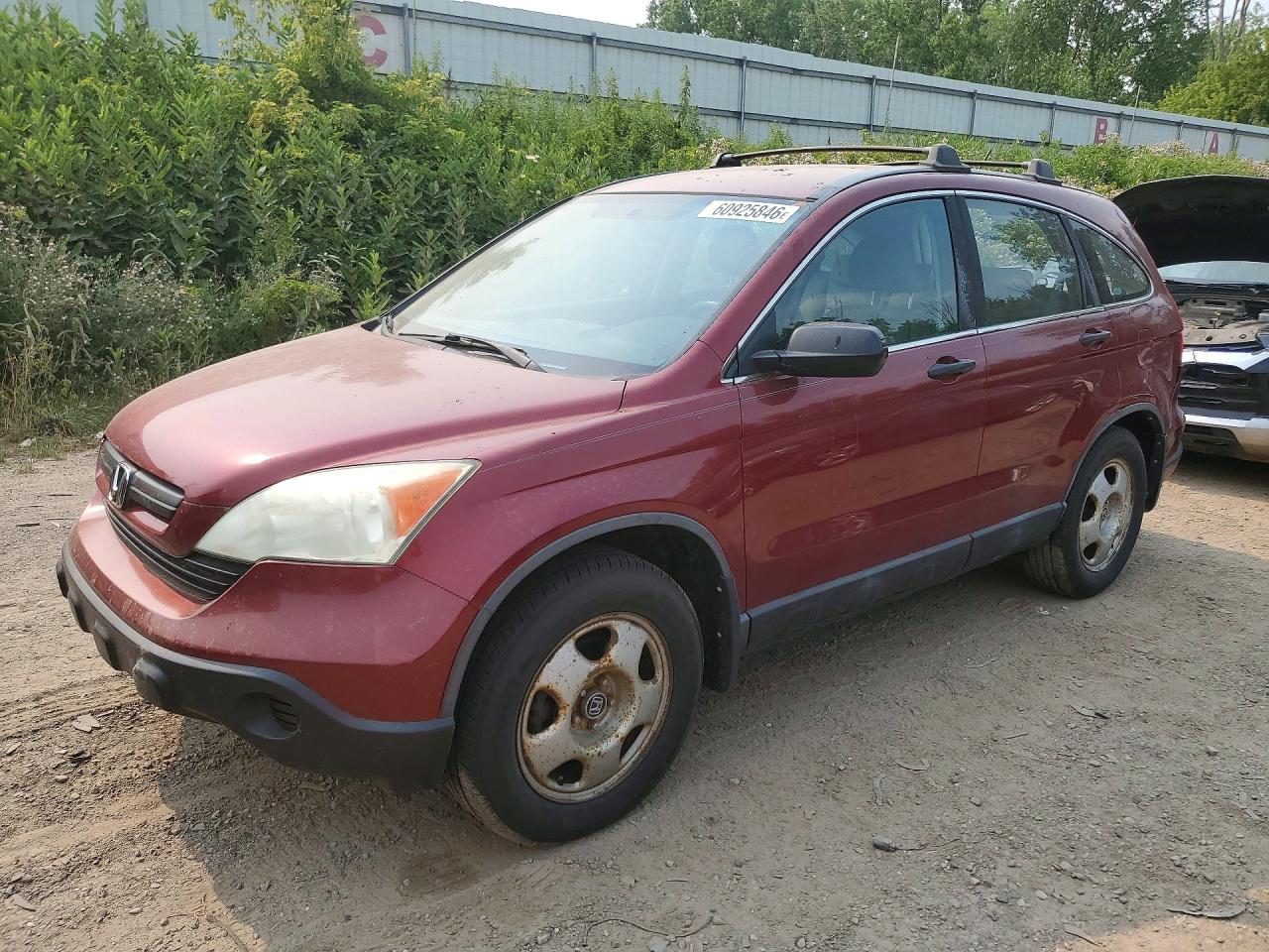 2009 Honda Cr-v Lx Burgundy vin: 5J6RE48339L012535