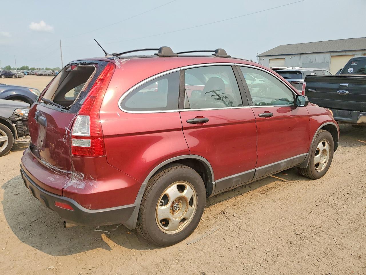 2009 Honda Cr-v Lx Burgundy vin: 5J6RE48339L012535