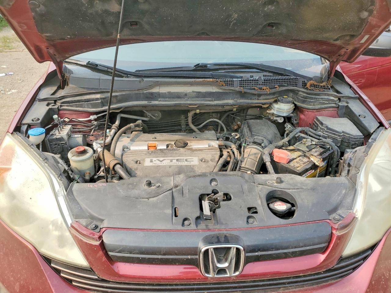 2009 Honda Cr-v Lx Burgundy vin: 5J6RE48339L012535