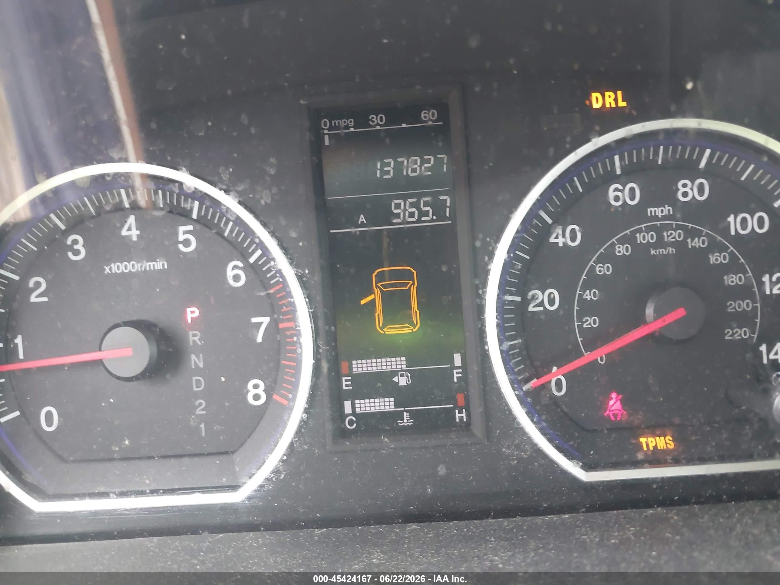 2008 Honda Cr-v Lx Gray vin: 5J6RE48348L005074