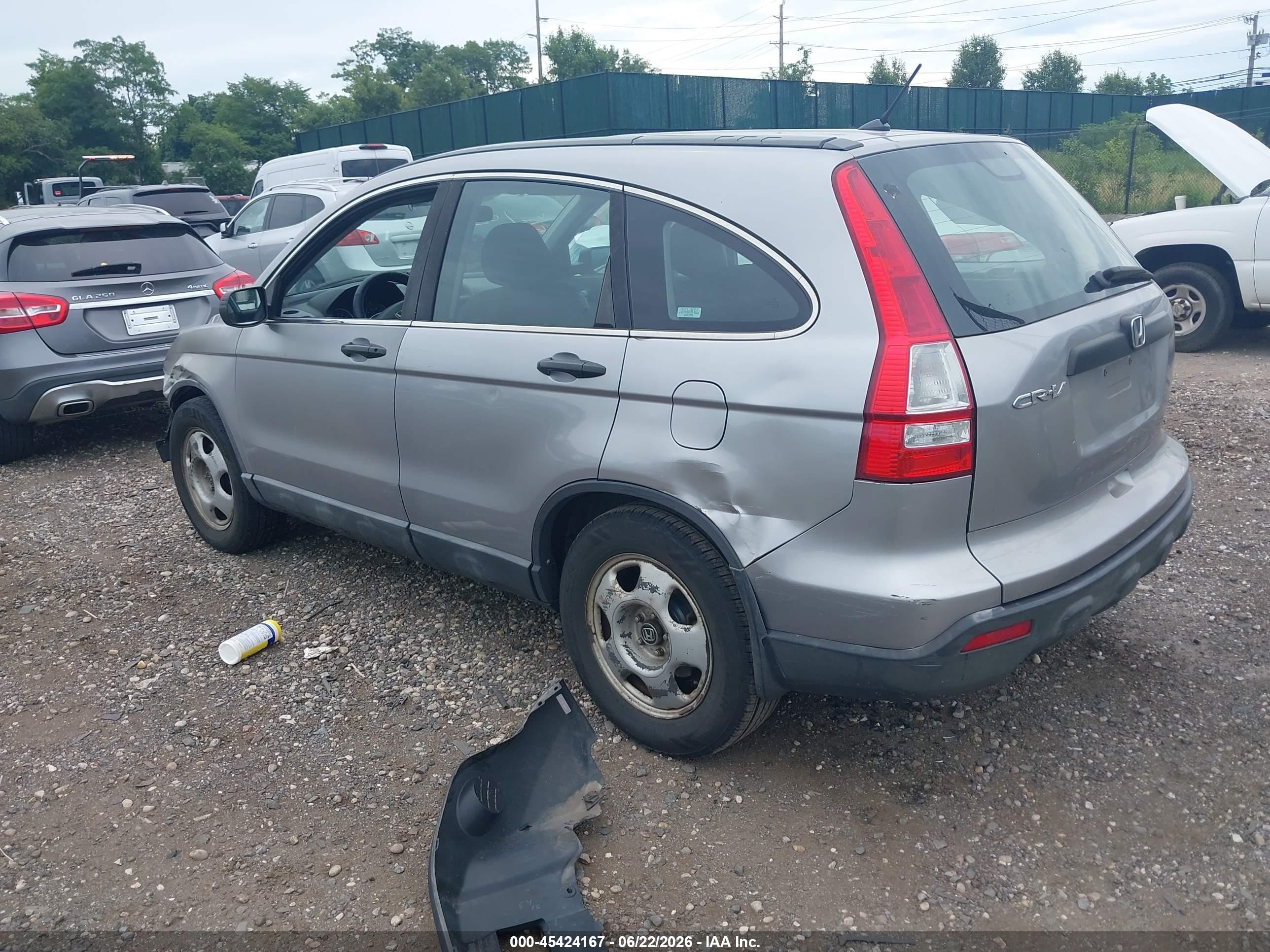 2008 Honda Cr-v Lx Gray vin: 5J6RE48348L005074