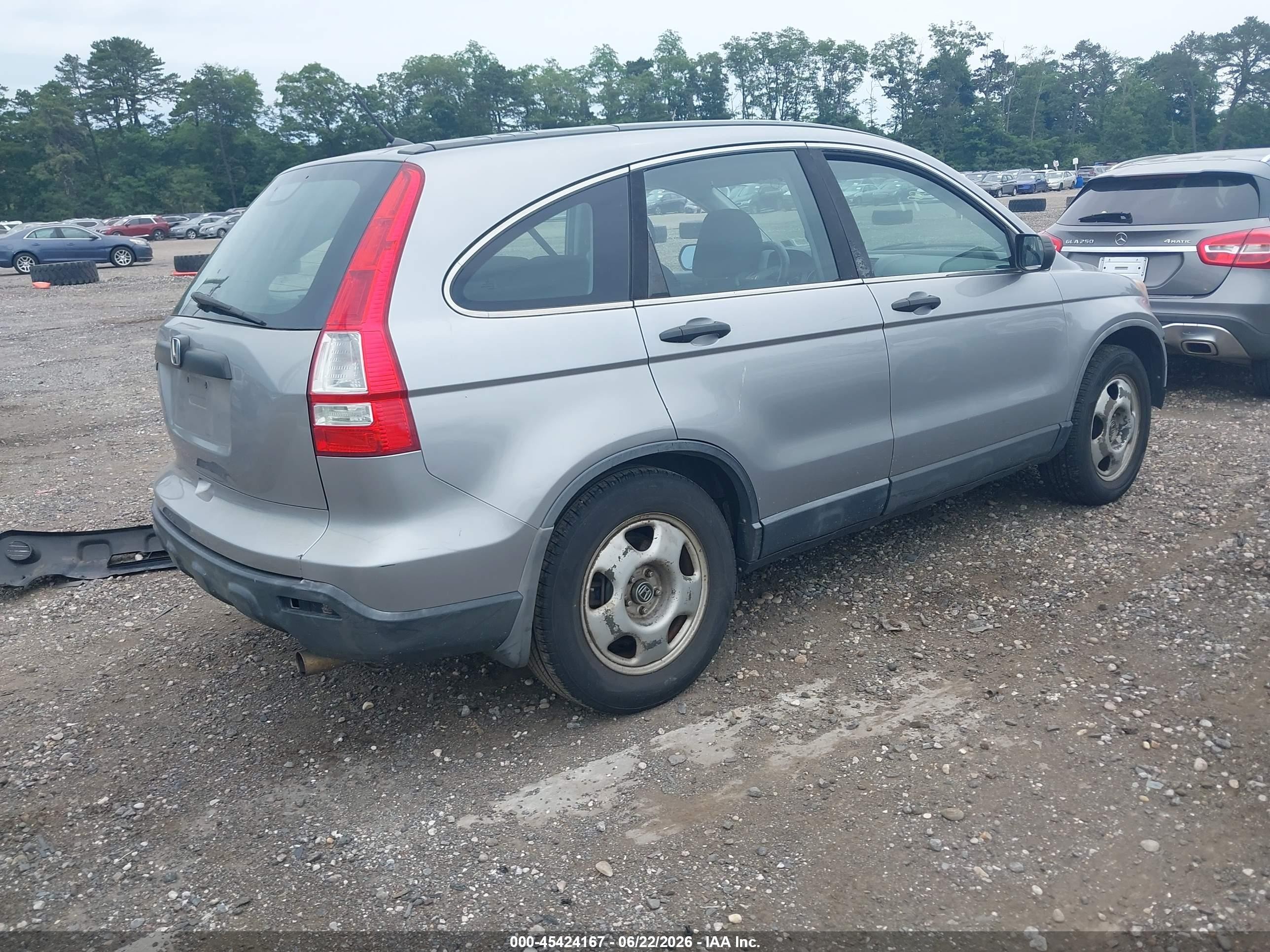 2008 Honda Cr-v Lx Gray vin: 5J6RE48348L005074