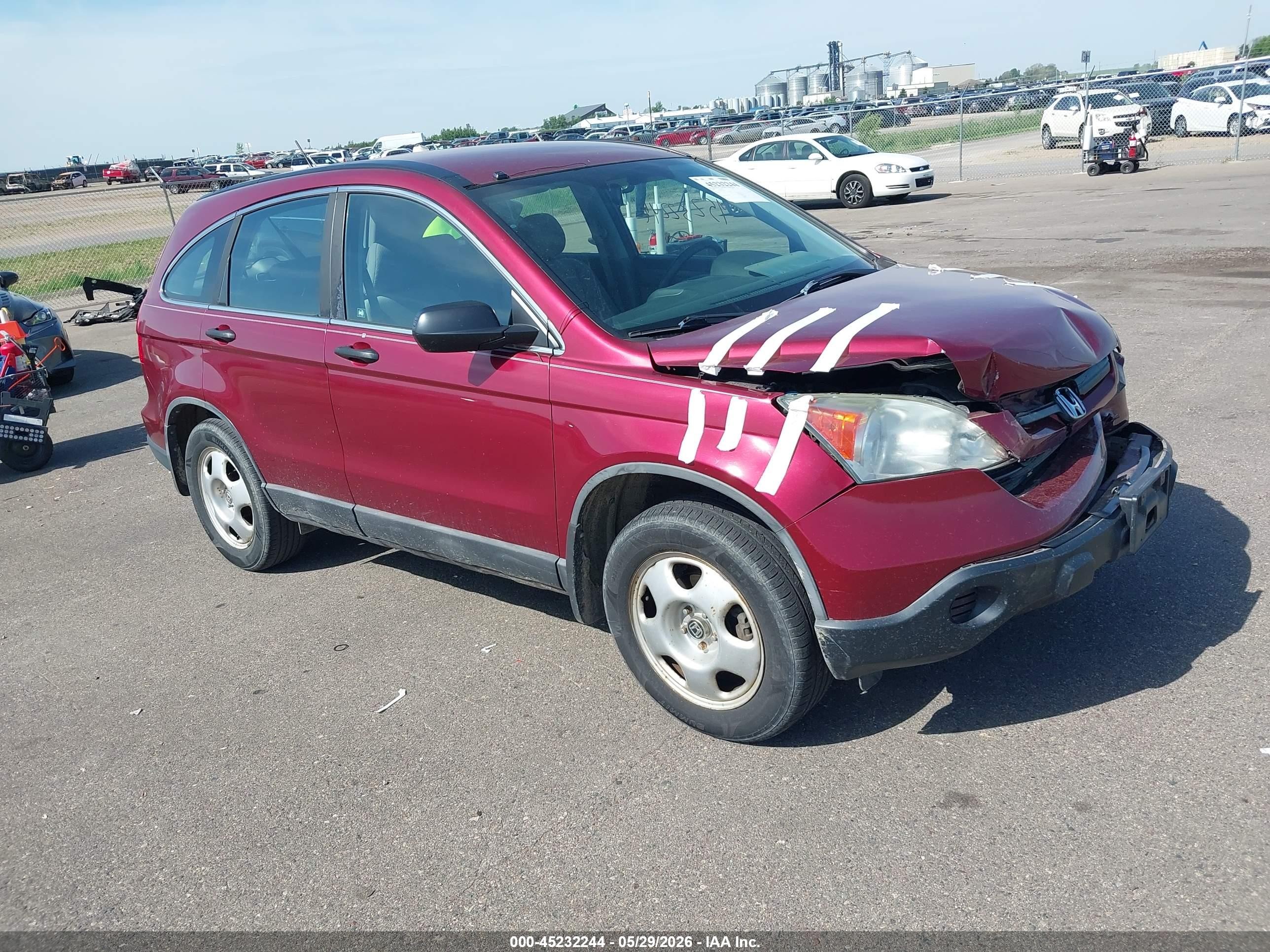 2009 Honda Cr-v Lx Красный vin: 5J6RE48349L037797