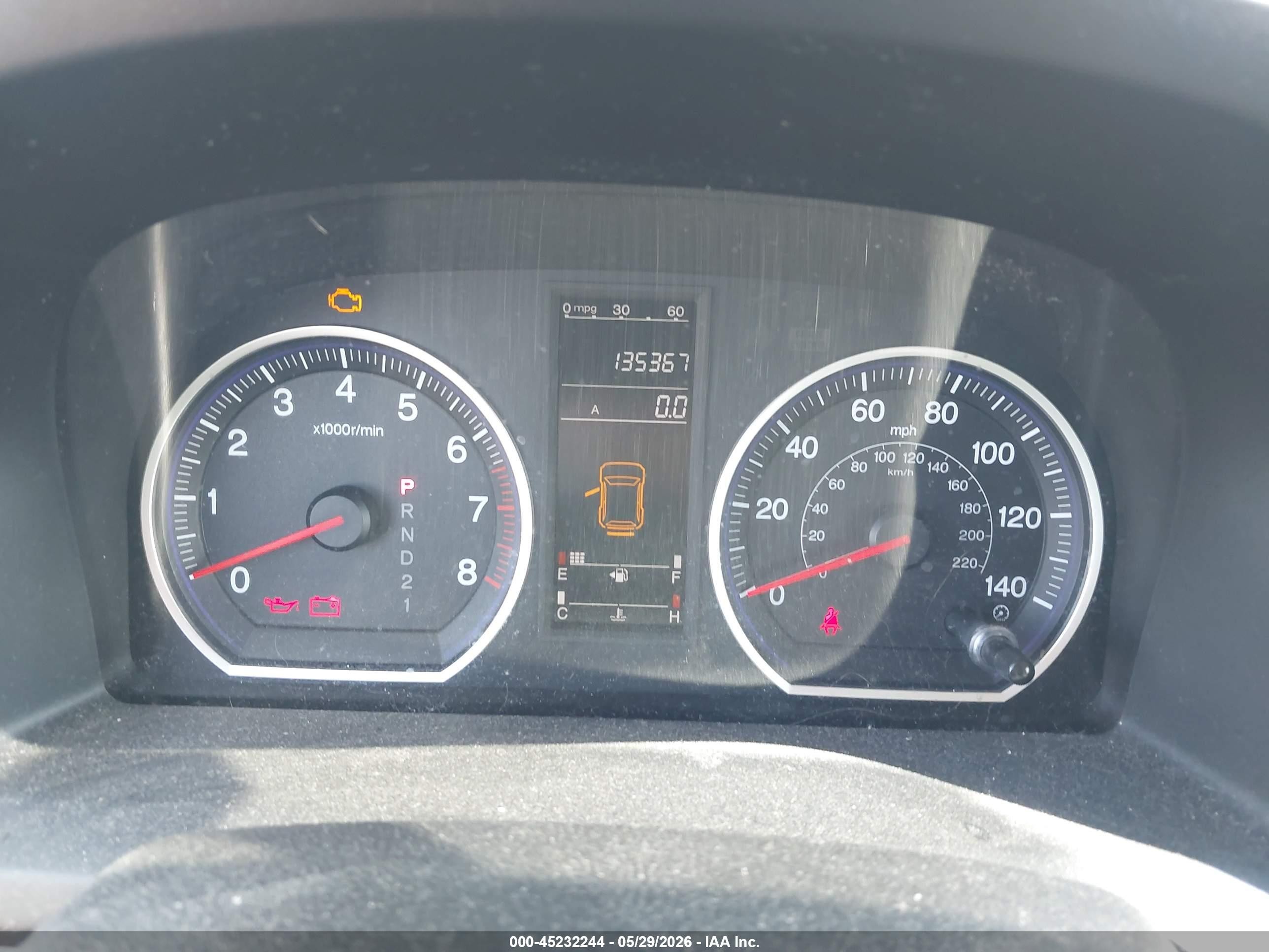 2009 Honda Cr-v Lx Red vin: 5J6RE48349L037797