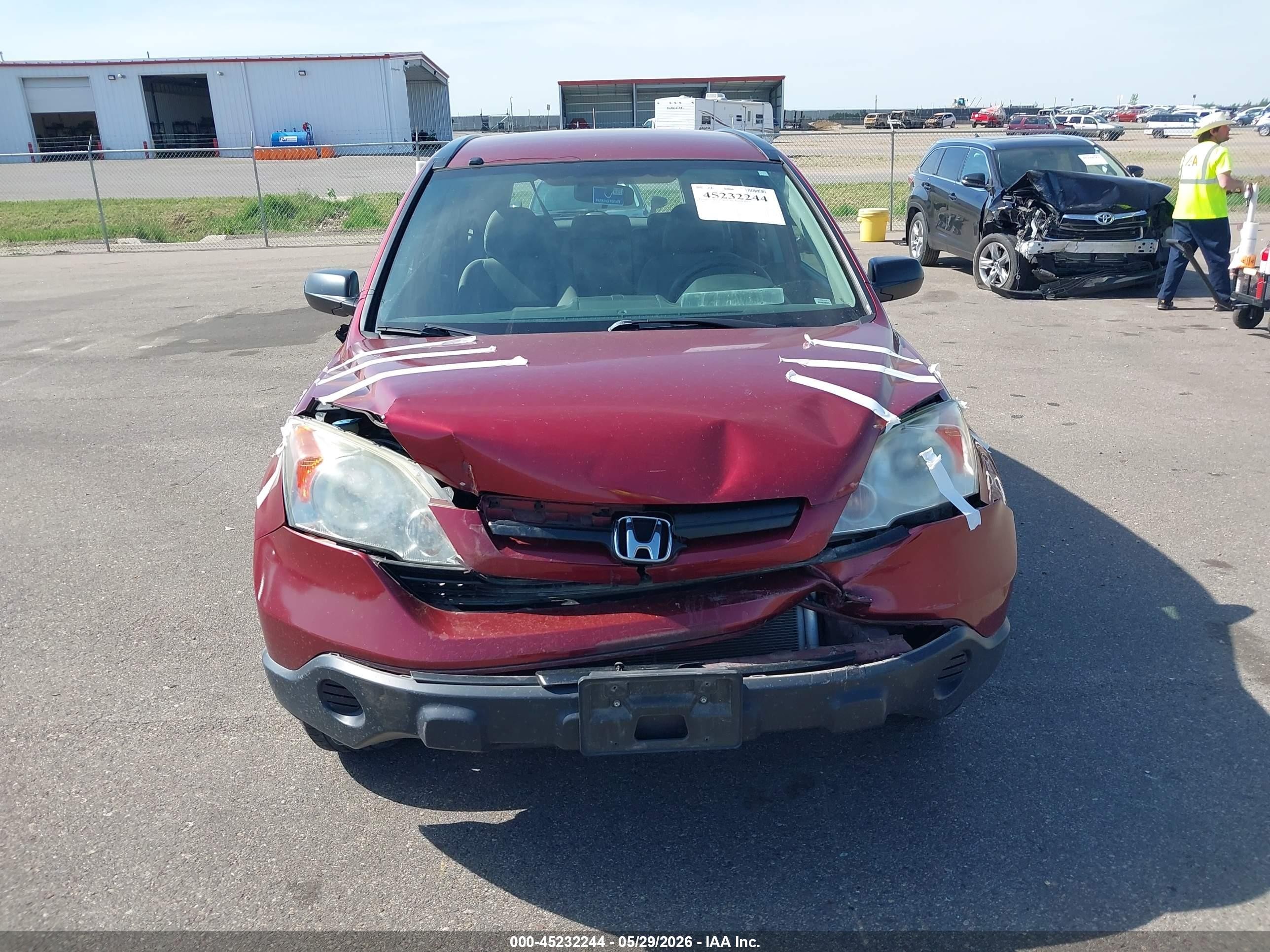 2009 Honda Cr-v Lx Red vin: 5J6RE48349L037797