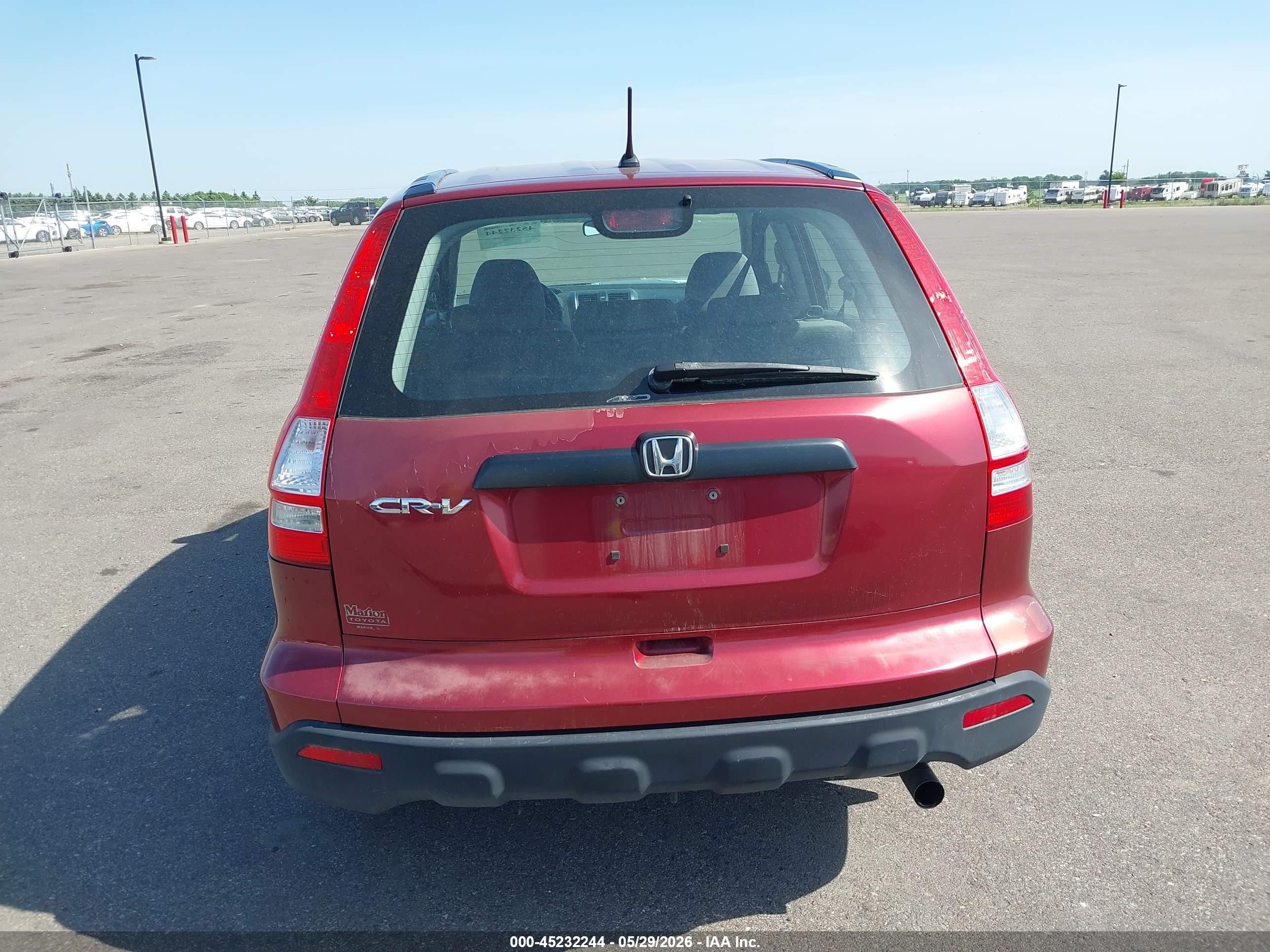 2009 Honda Cr-v Lx Red vin: 5J6RE48349L037797