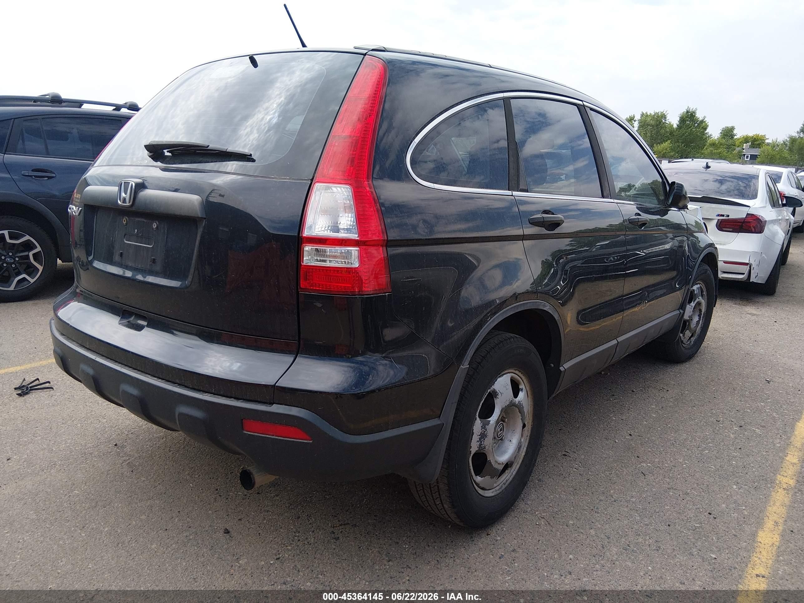 2007 Honda Cr-v Lx Black vin: 5J6RE48357L017569