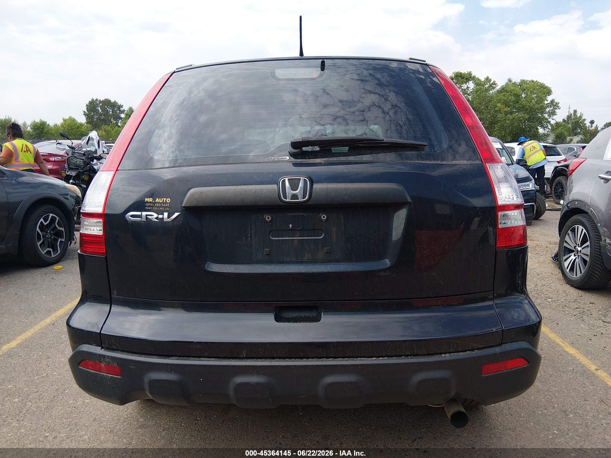 2007 Honda Cr-v Lx Black vin: 5J6RE48357L017569