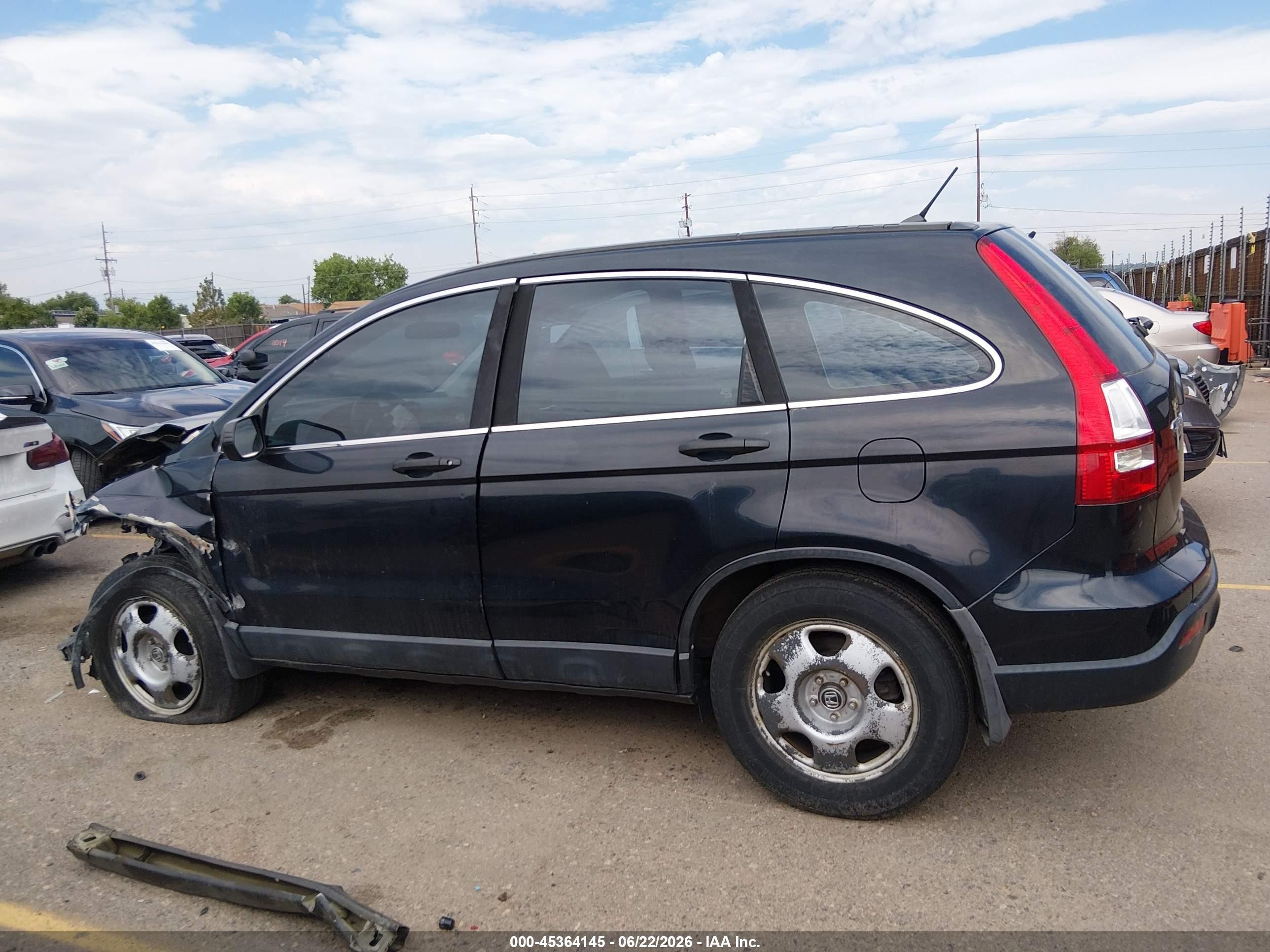 2007 Honda Cr-v Lx Black vin: 5J6RE48357L017569