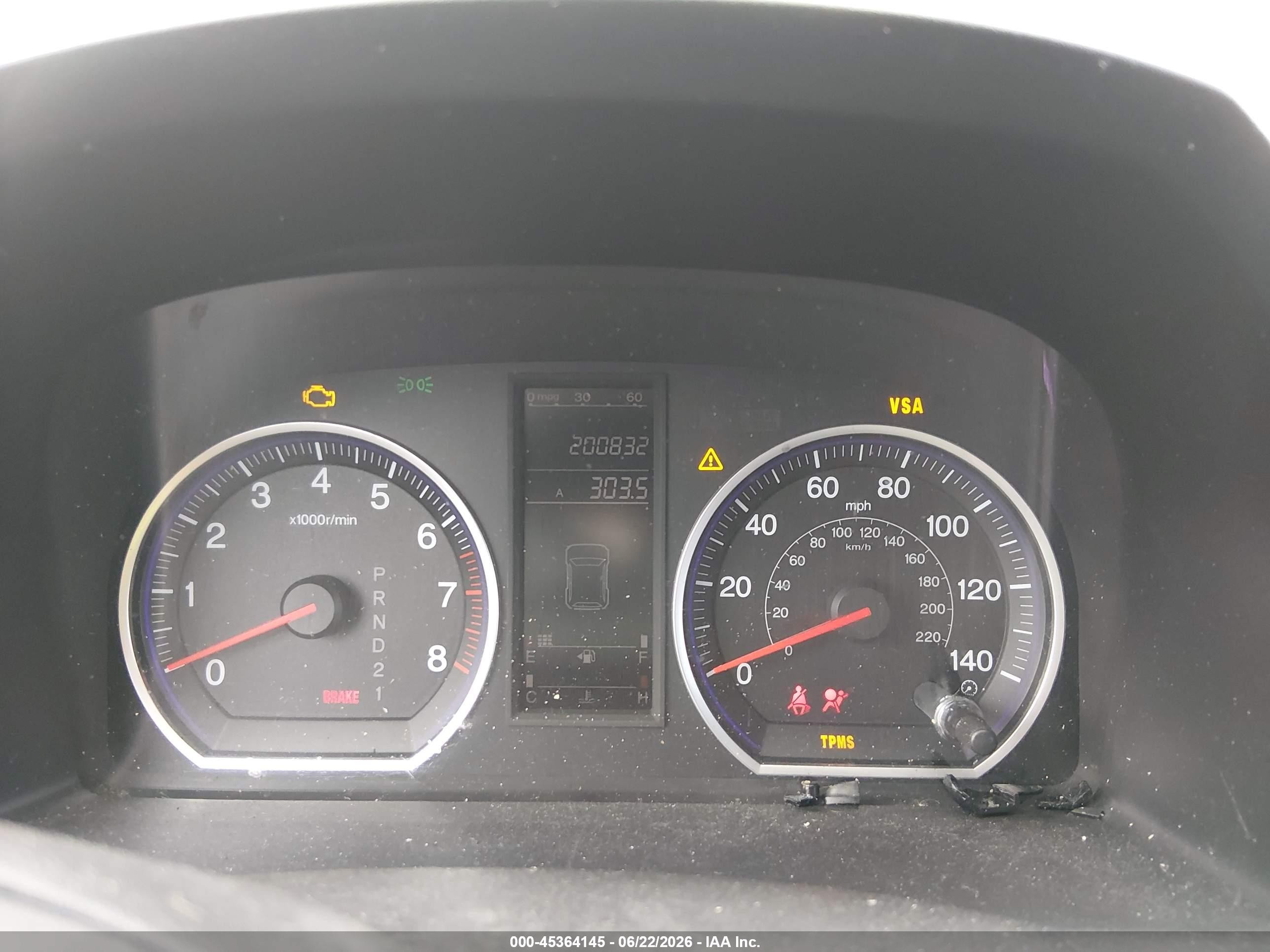 2007 Honda Cr-v Lx Black vin: 5J6RE48357L017569