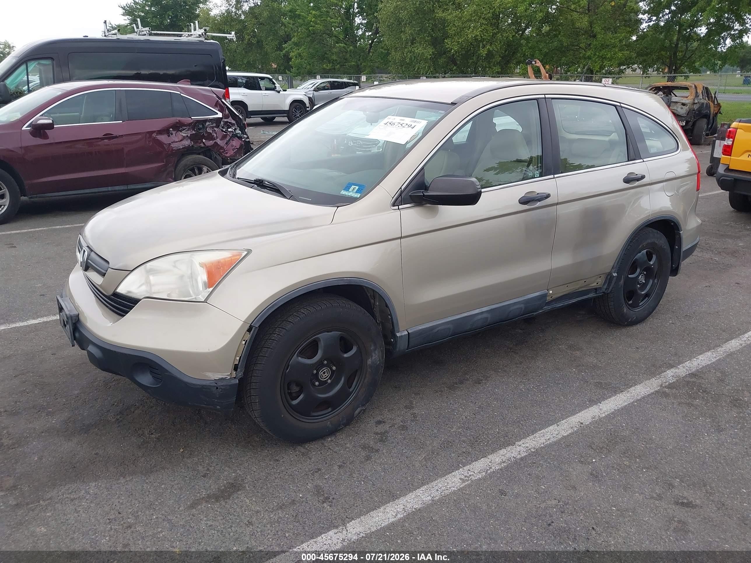 2008 Honda Cr-v Lx Beige vin: 5J6RE48358L033806