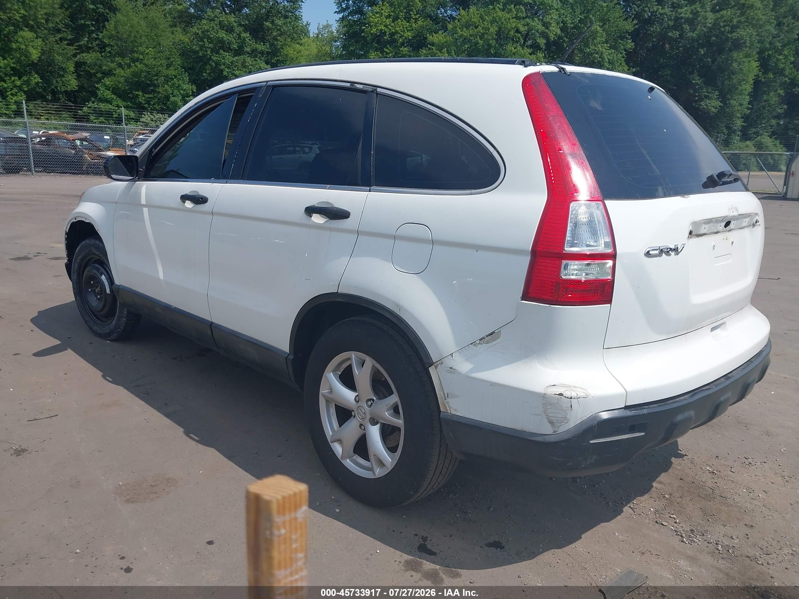 2008 Honda Cr-v Lx White vin: 5J6RE48358L041629