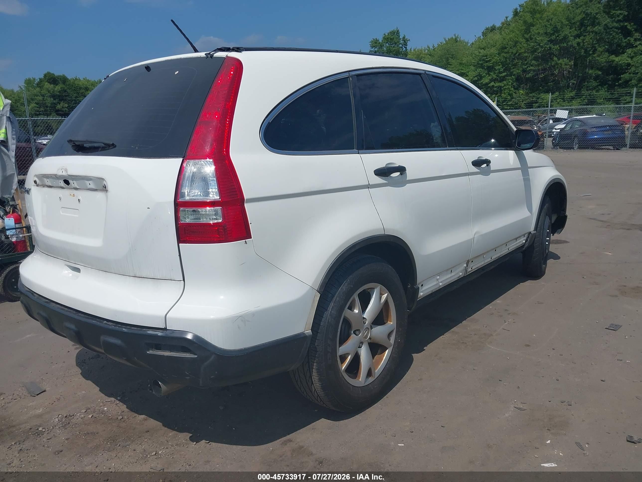 2008 Honda Cr-v Lx White vin: 5J6RE48358L041629