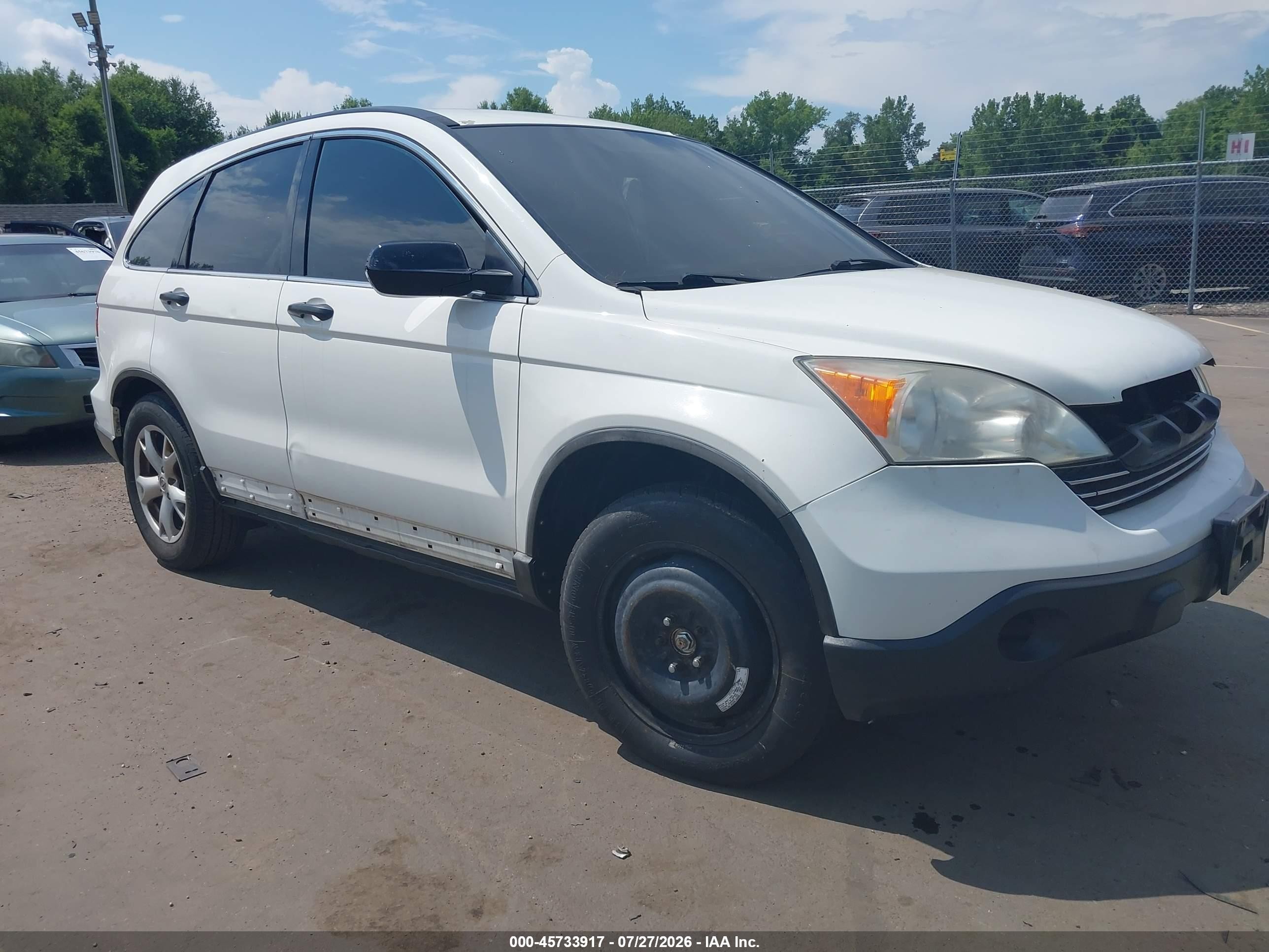 2008 Honda Cr-v Lx White vin: 5J6RE48358L041629