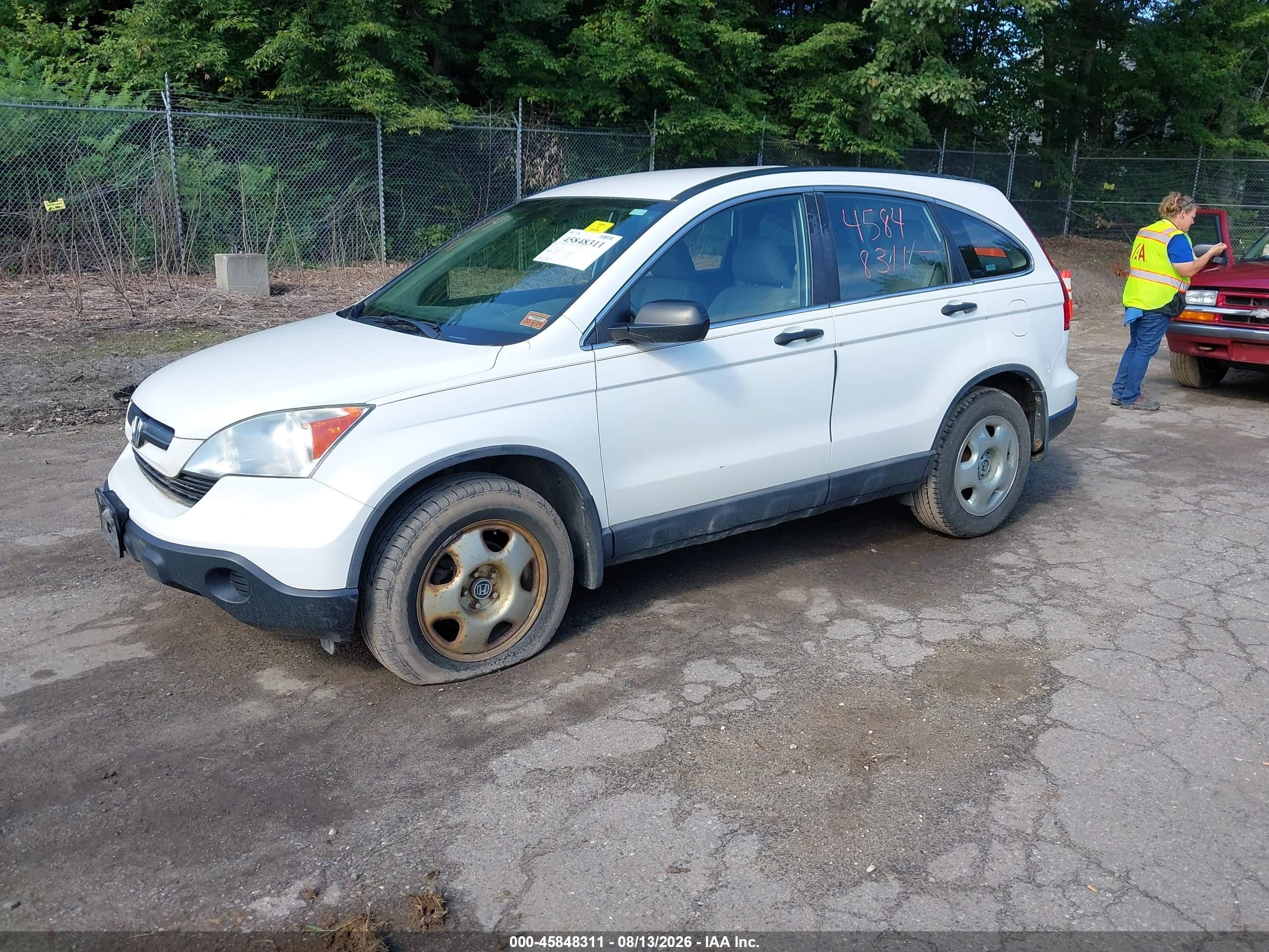 2009 Honda Cr-v Lx Белый vin: 5J6RE48359L052700
