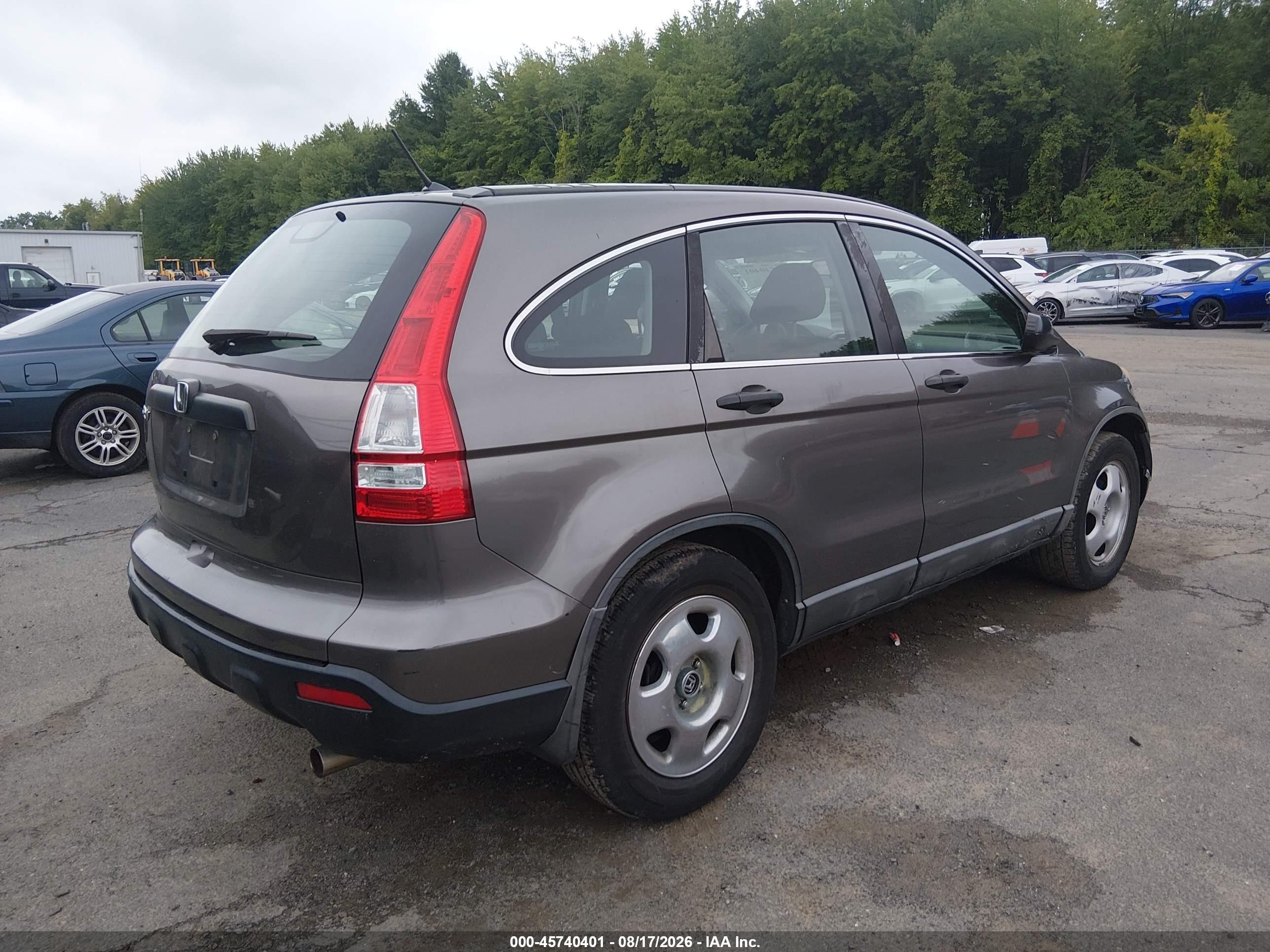 2009 Honda Cr-v Lx Gray vin: 5J6RE48369L068503