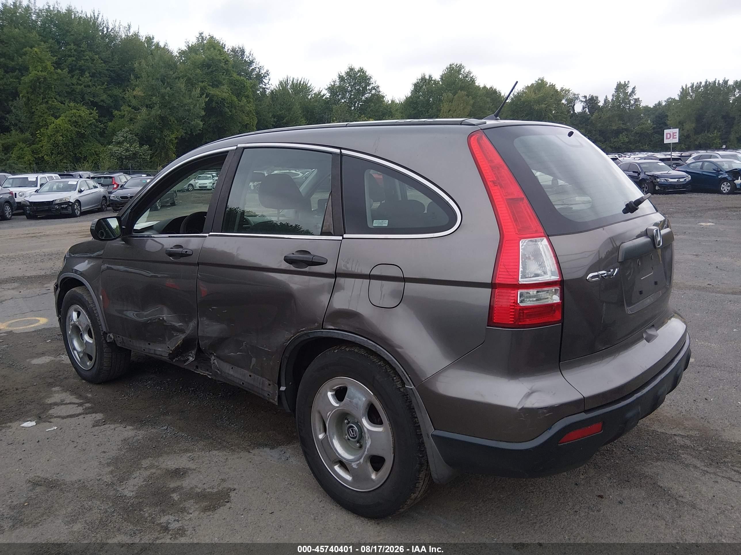 2009 Honda Cr-v Lx Gray vin: 5J6RE48369L068503