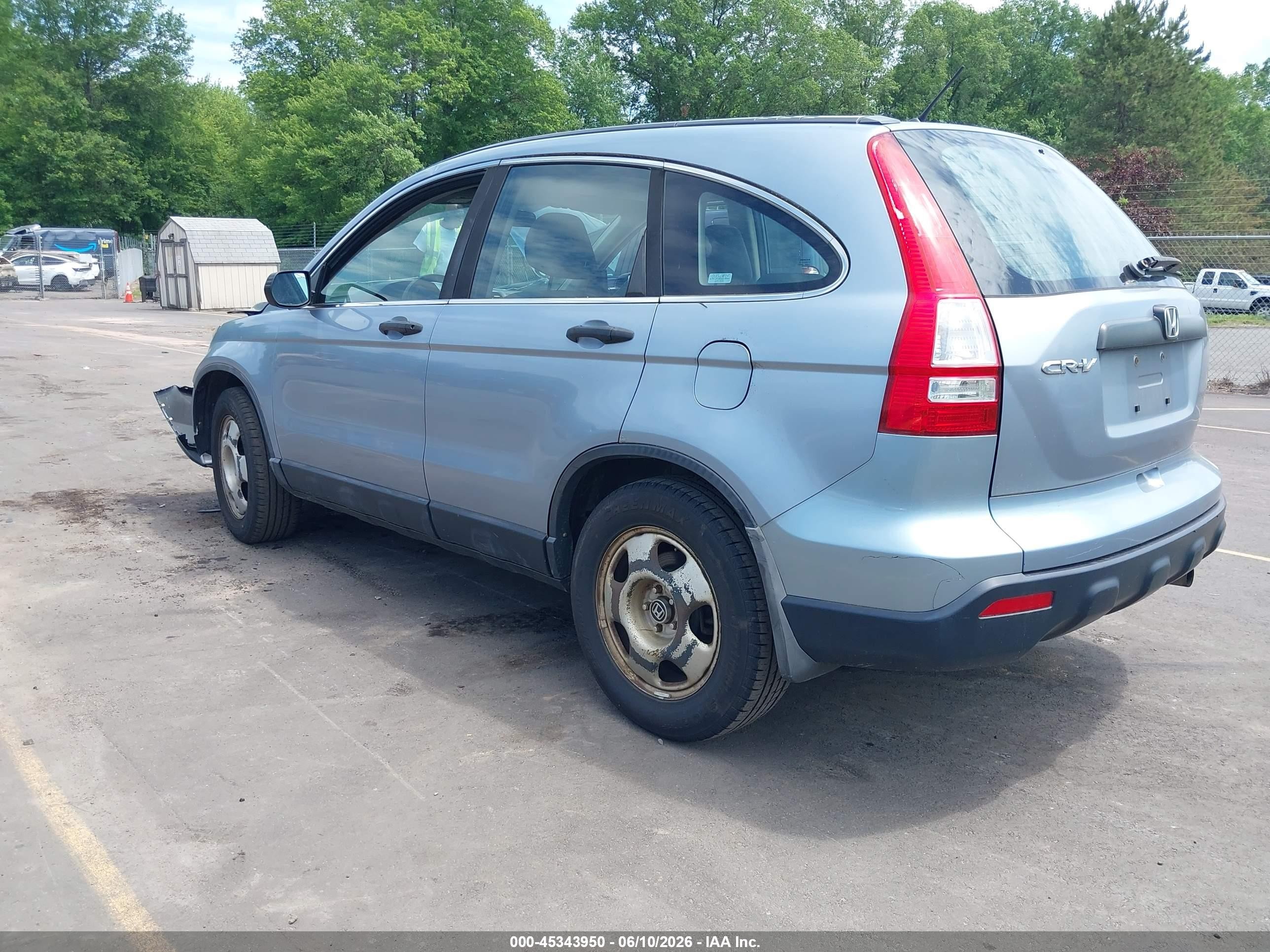 2007 Honda Cr-v Lx Blue vin: 5J6RE48377L014253