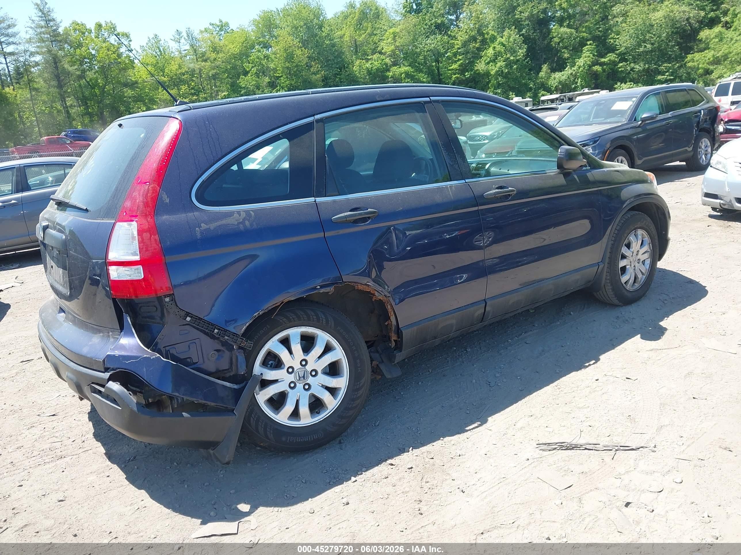 2007 Honda Cr-v Lx Синий vin: 5J6RE48377L017072
