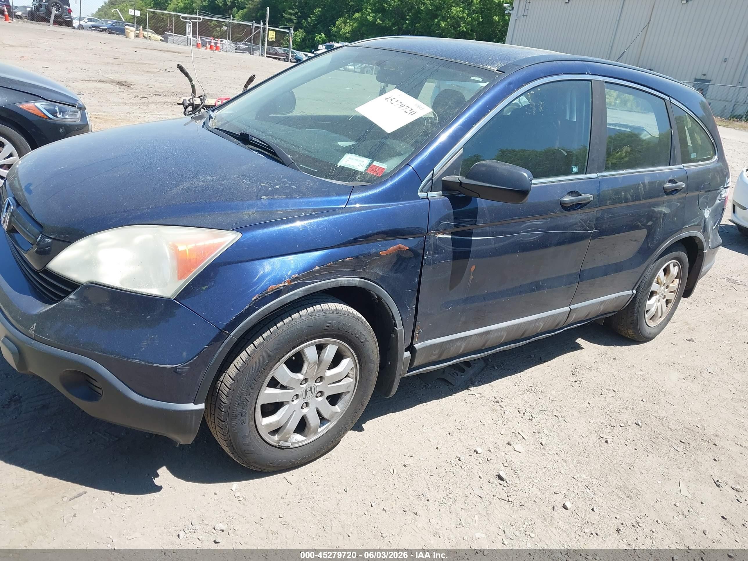 2007 Honda Cr-v Lx Синий vin: 5J6RE48377L017072