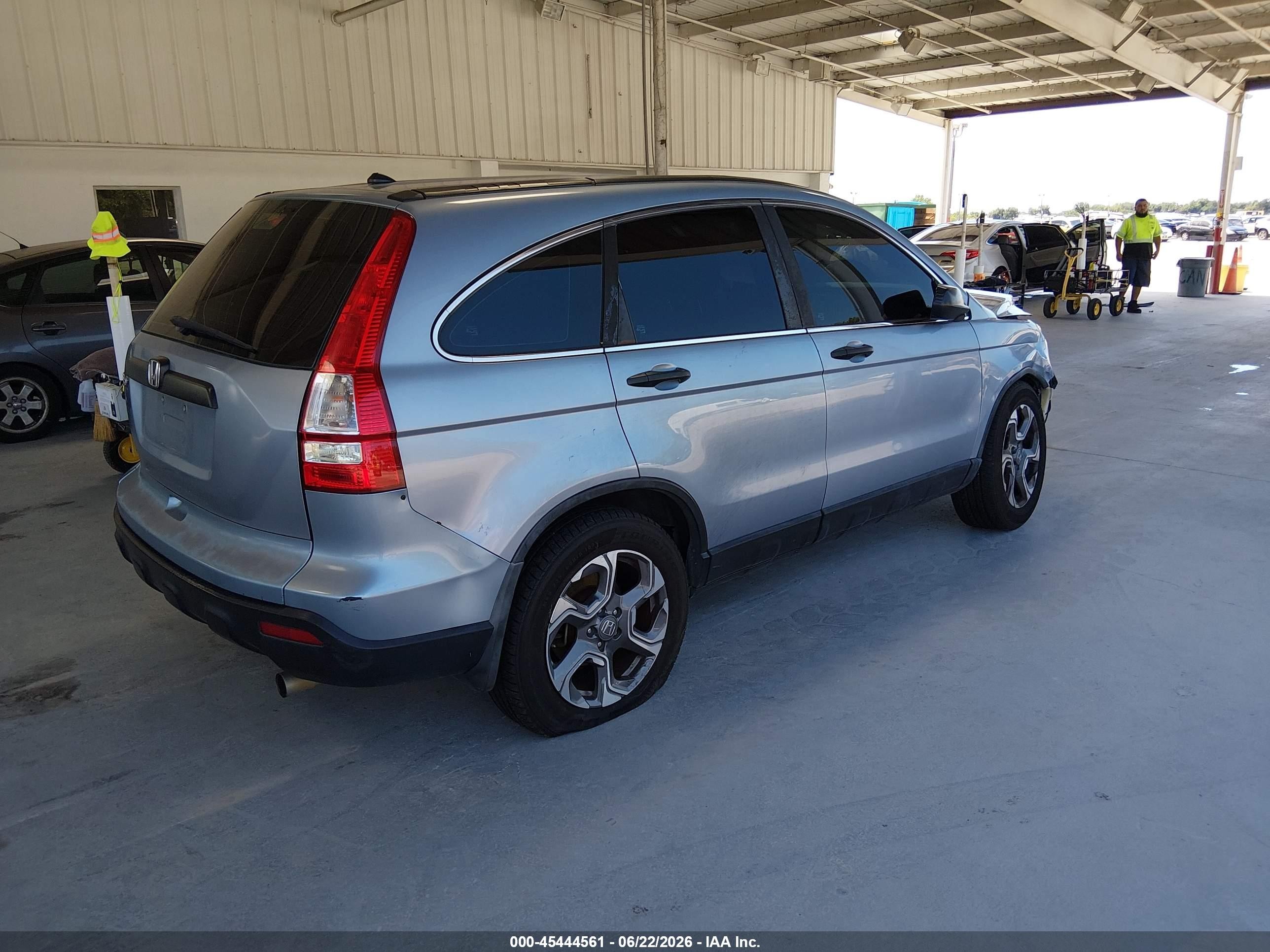 2007 Honda Cr-v Lx Blue vin: 5J6RE48377L018948