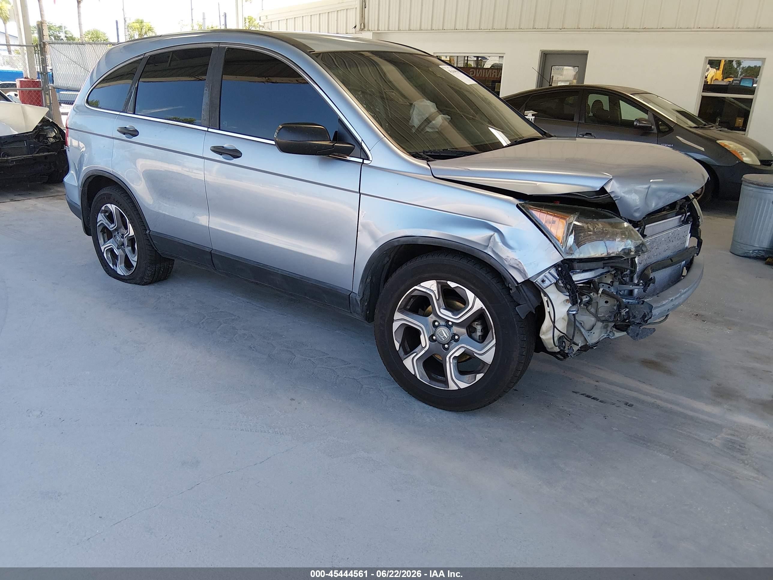 2007 Honda Cr-v Lx Blue vin: 5J6RE48377L018948