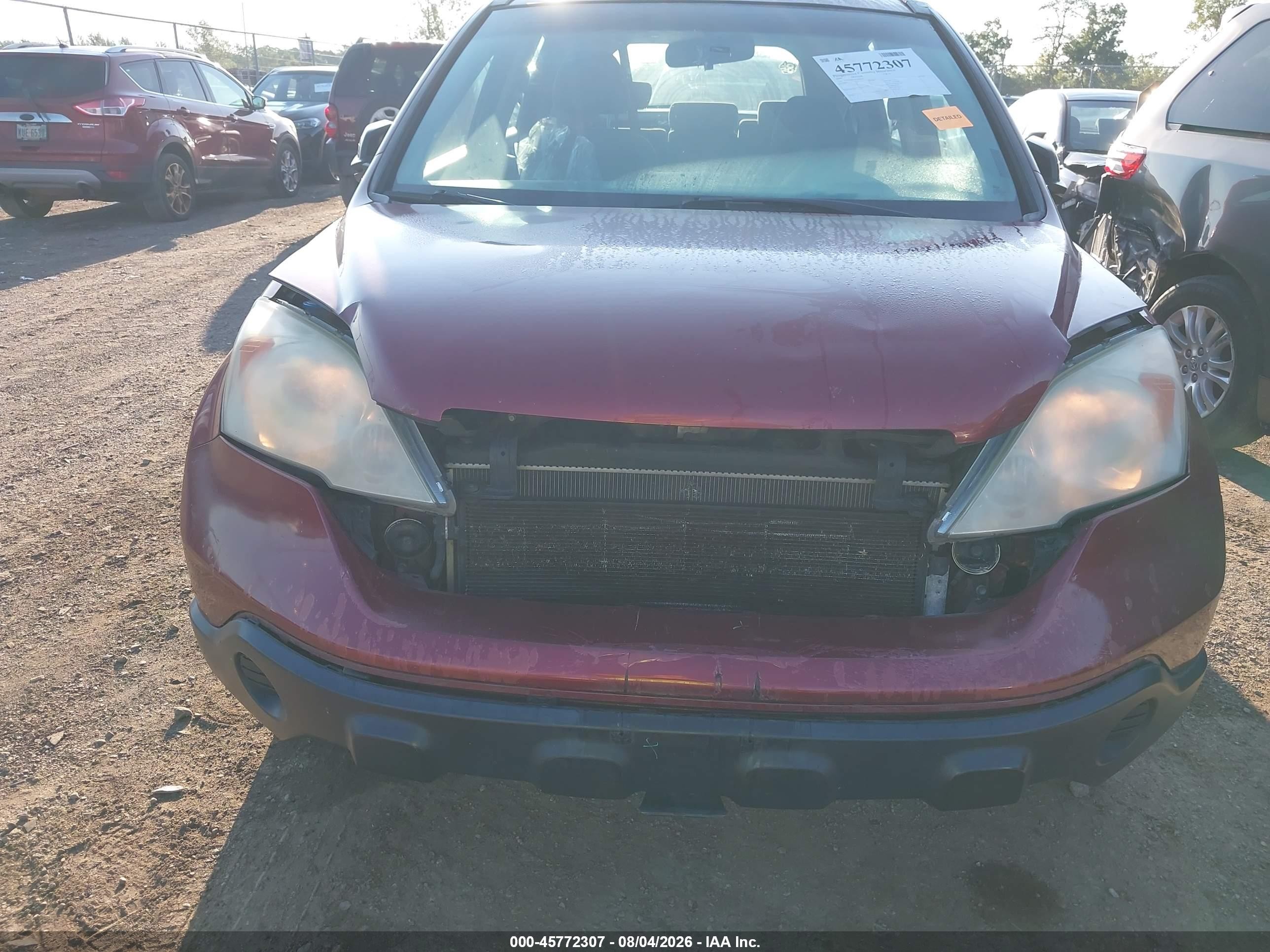 2009 Honda Cr-v Lx Red vin: 5J6RE48379L006463