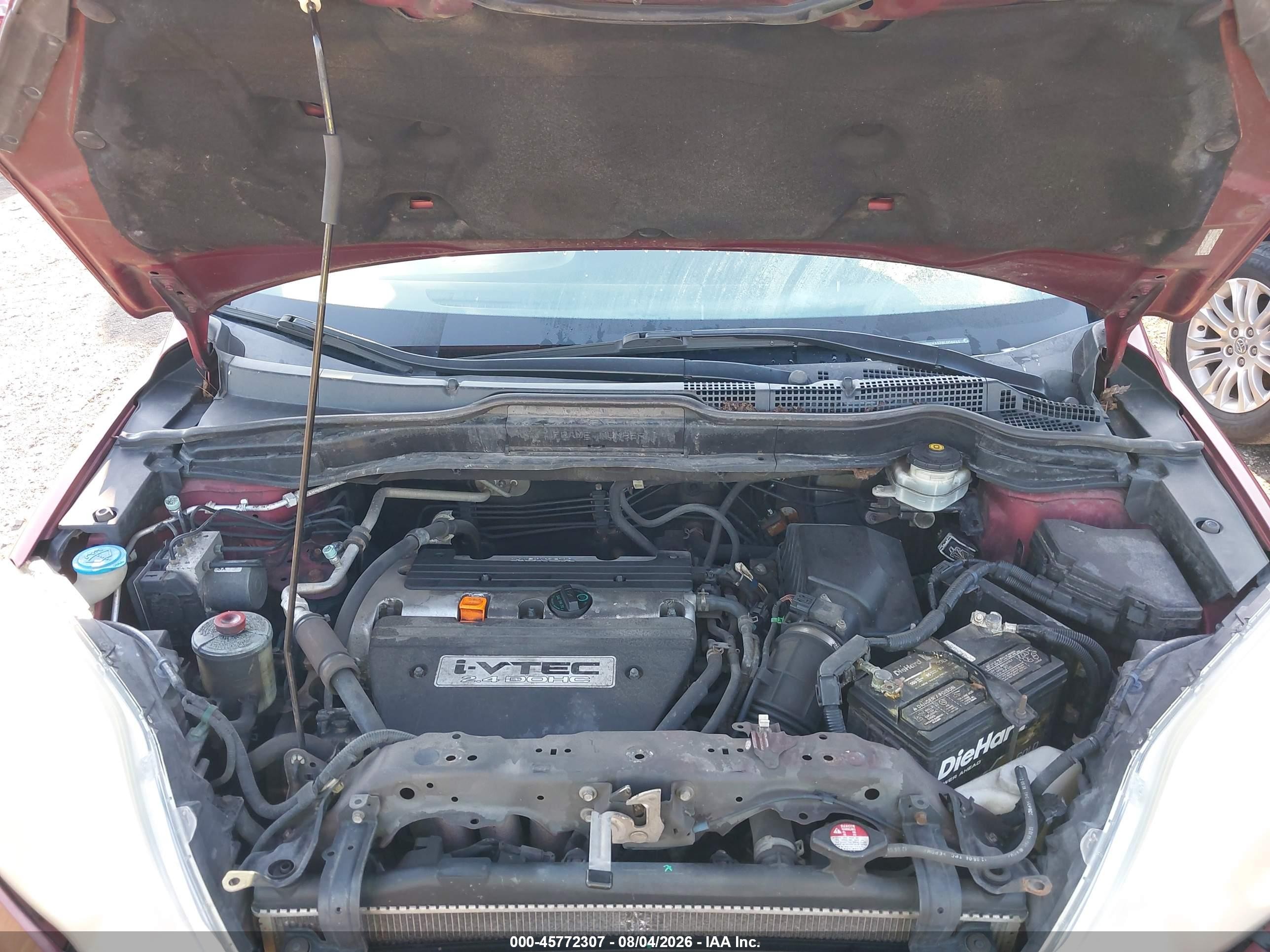 2009 Honda Cr-v Lx Red vin: 5J6RE48379L006463
