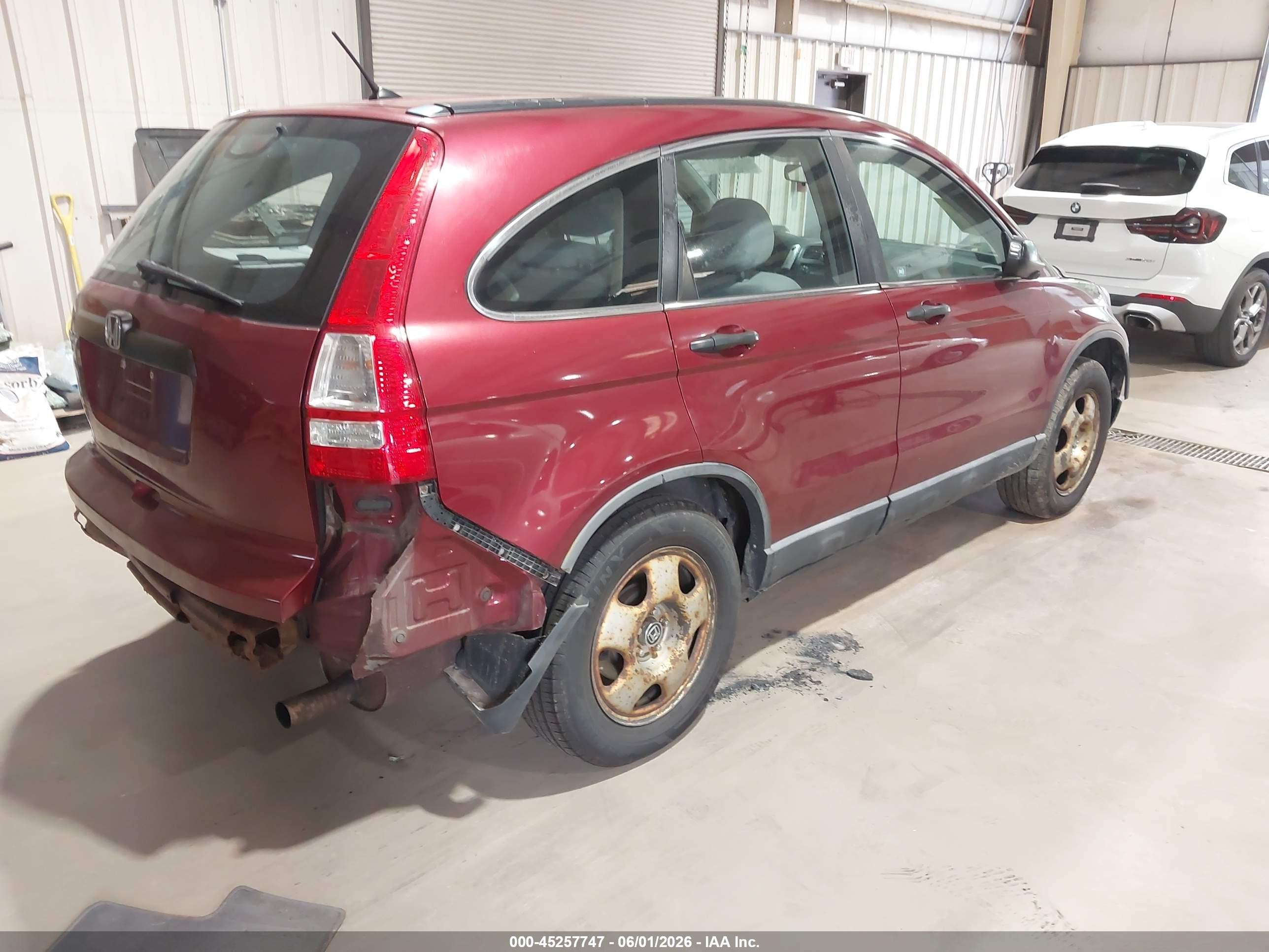 2009 Honda Cr-v Lx Бордовый vin: 5J6RE48379L047207