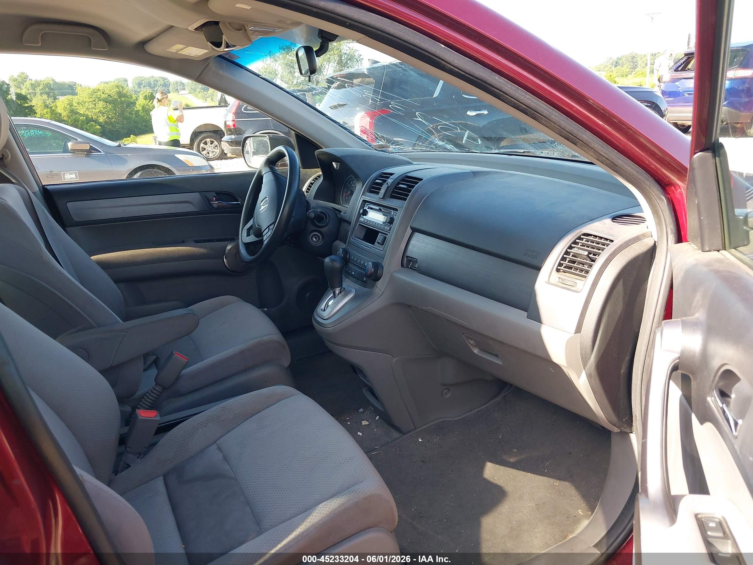2009 Honda Cr-v Lx Red vin: 5J6RE48379L053105