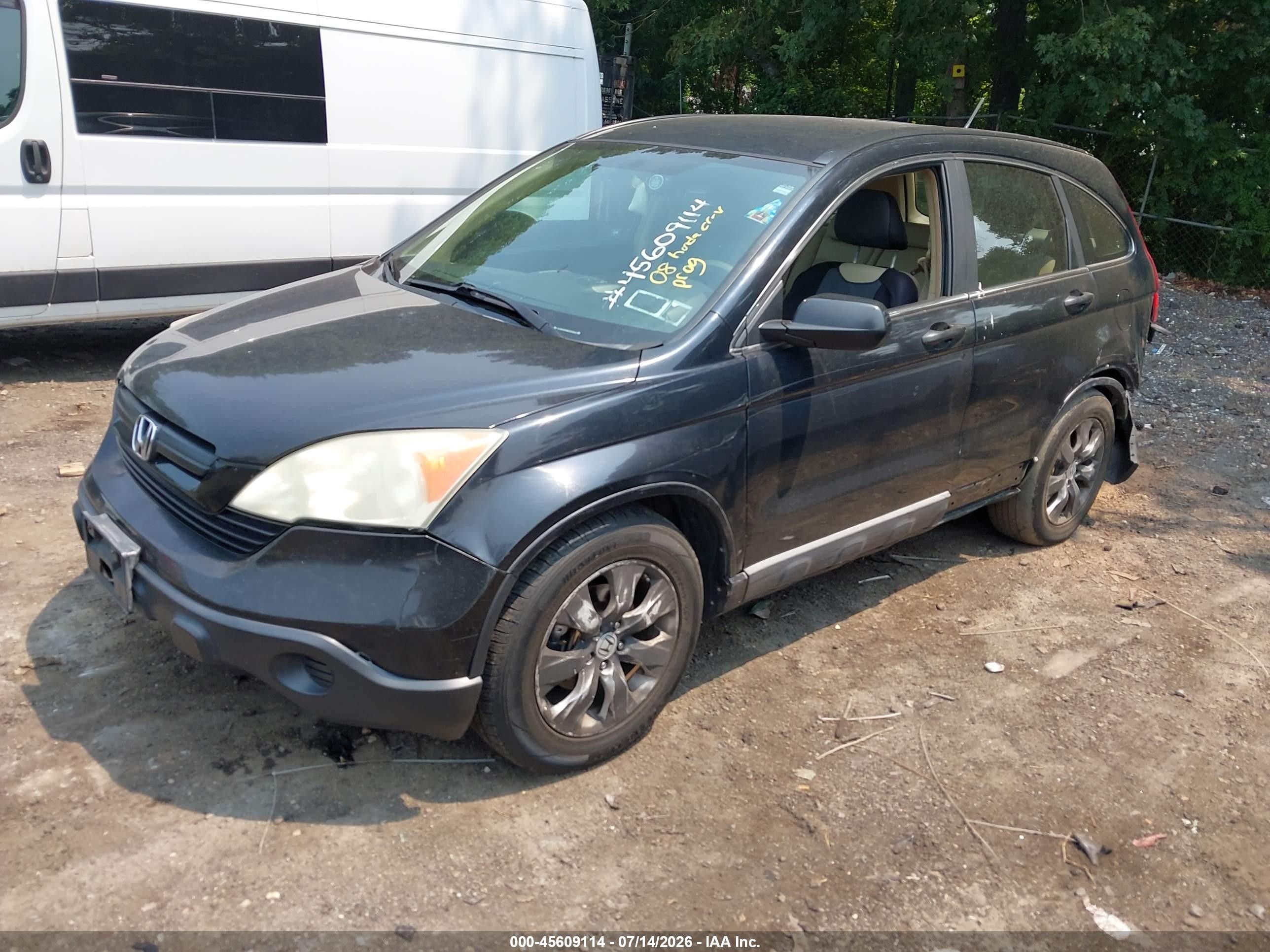 2008 Honda Cr-v Lx Black vin: 5J6RE48388L033833