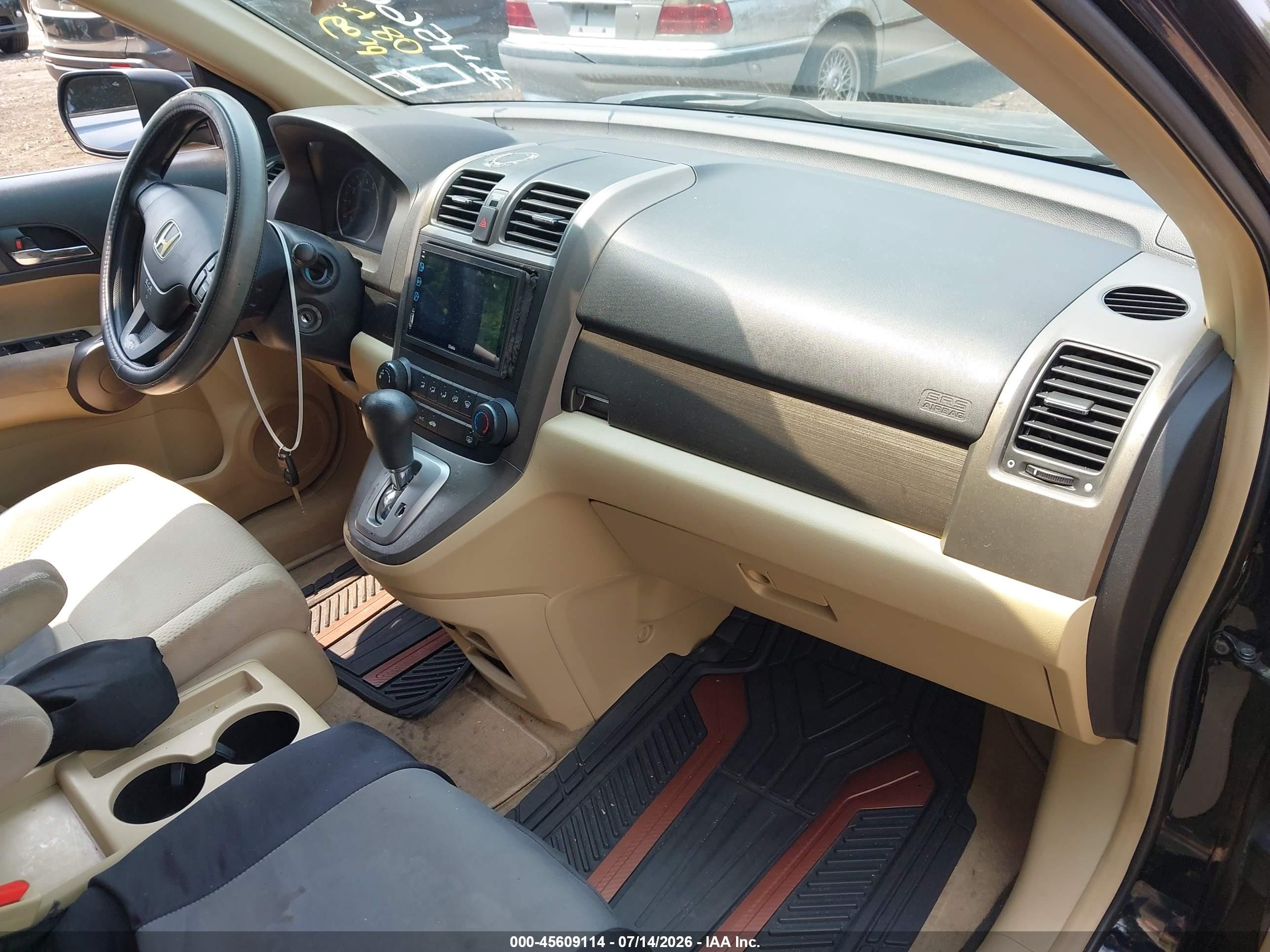2008 Honda Cr-v Lx Black vin: 5J6RE48388L033833